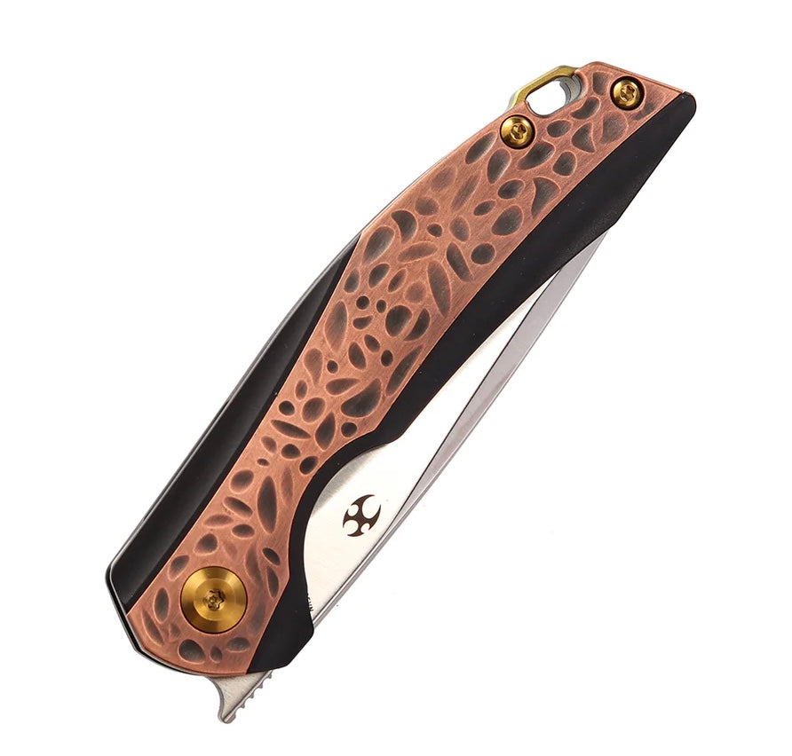 Kansept Premium Mini Accipiter Copper-Titanium Flipper Knife - S35VN Steel