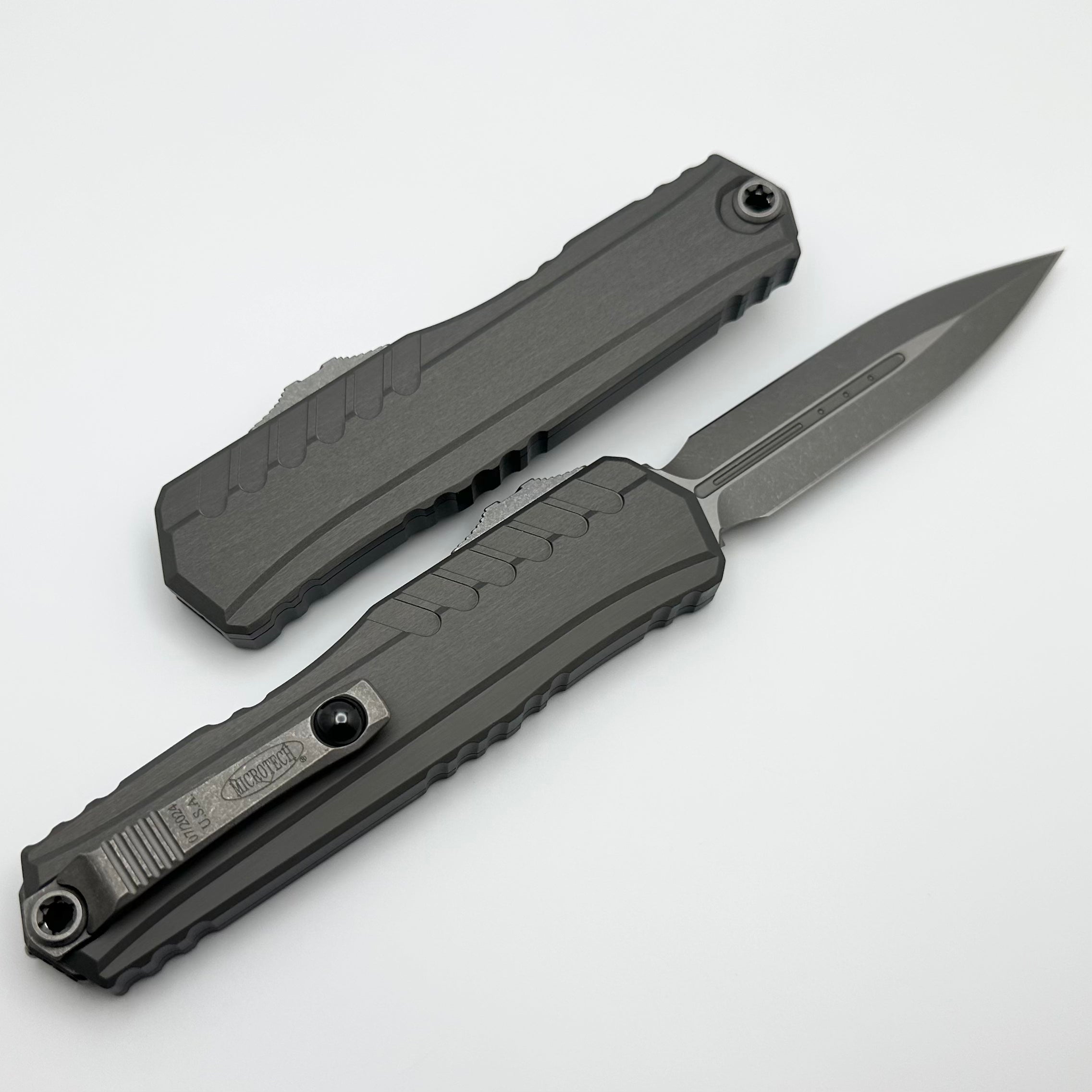 Microtech Cypher II D/E Apocalyptic Natural Clear Standard 1242-10APNC - Ultimate Tactical Knife