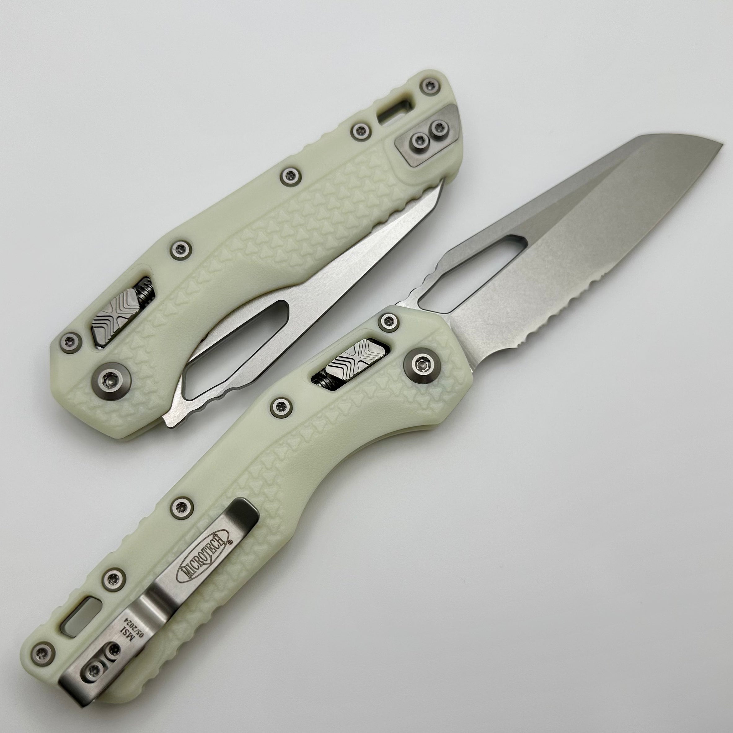 Microtech MSI RAM LOK Folding Knife - Premium White Polymer & Stonewash Blade