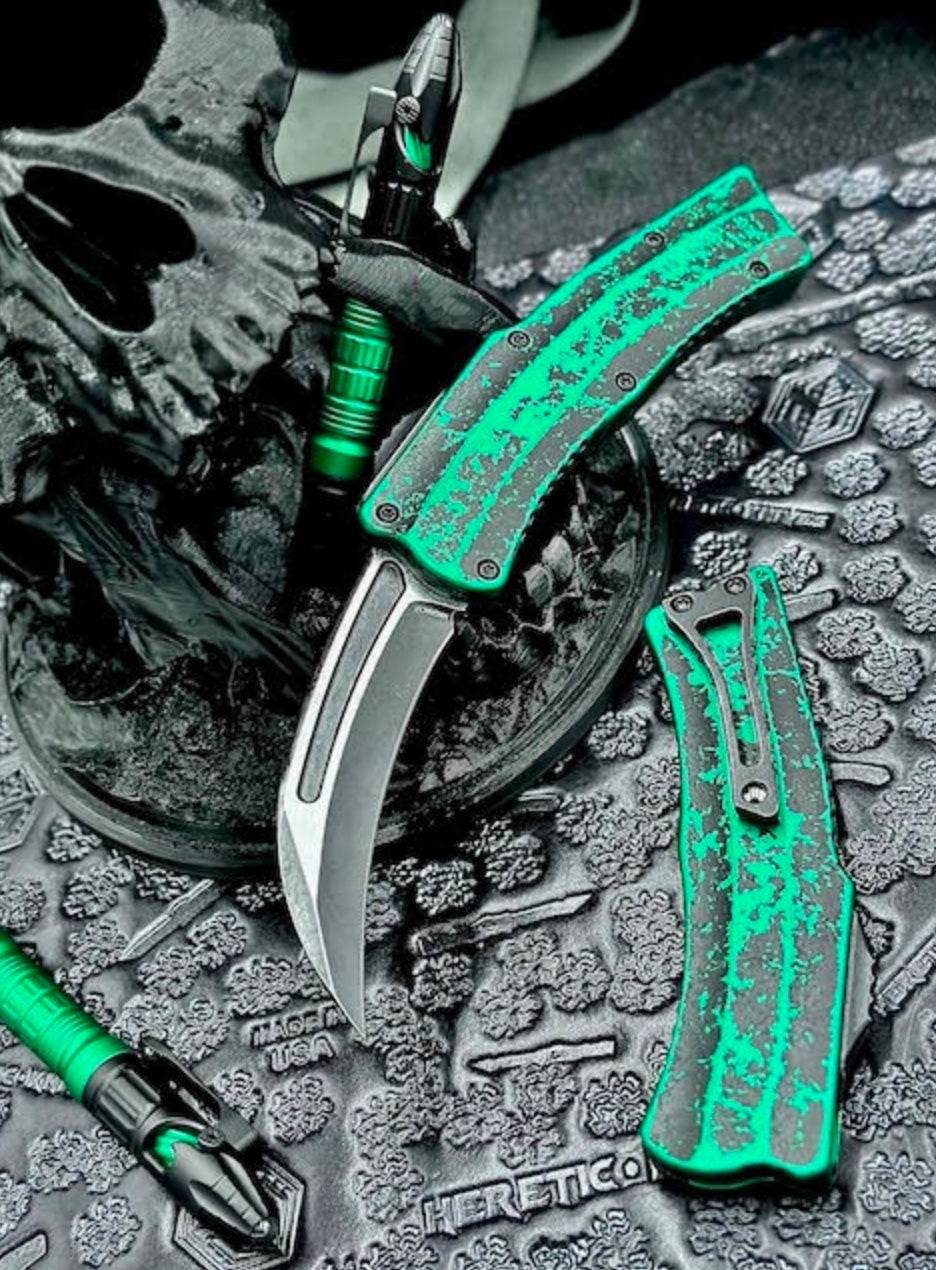 Heretic ROC Premium Tactical Knife - MagnaCut Blade & Breakthrough Green Handle