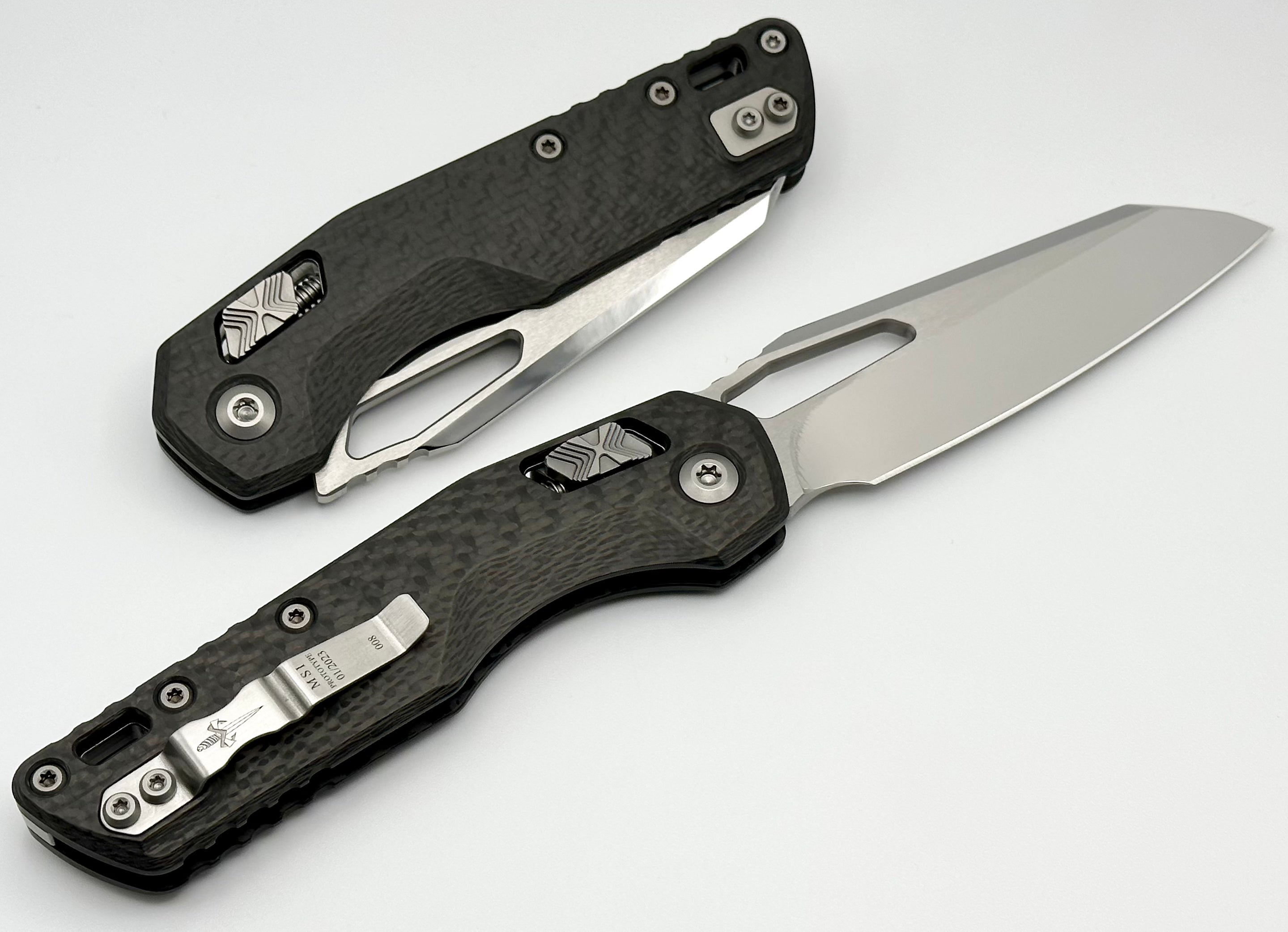 Marfione Custom Knives M.S.I Prototype: Premium Carbon Fiber & Mirror Polish M390MK Blade