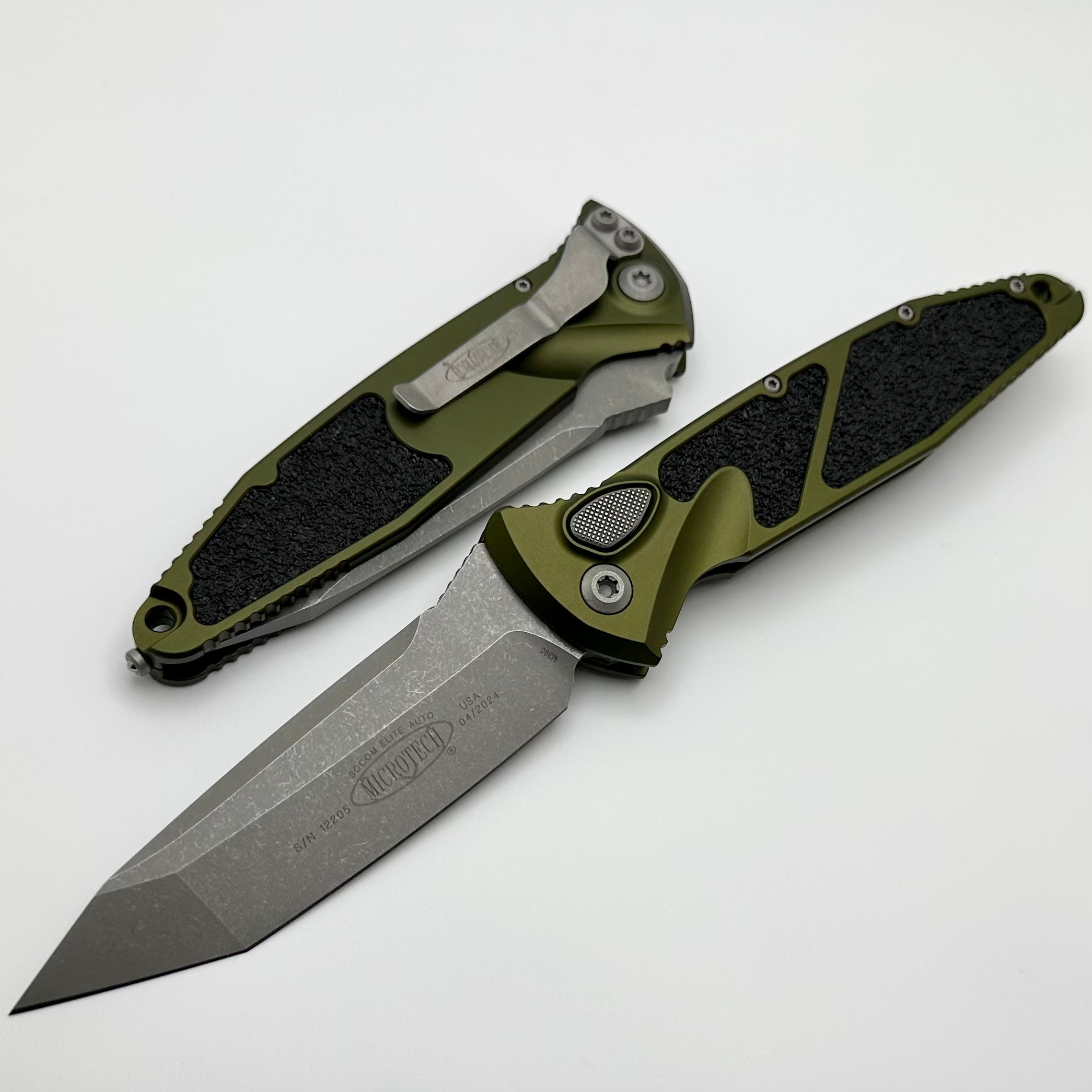 Microtech Socom Elite T/E Auto Apocalyptic & OD Green Tactical Knife