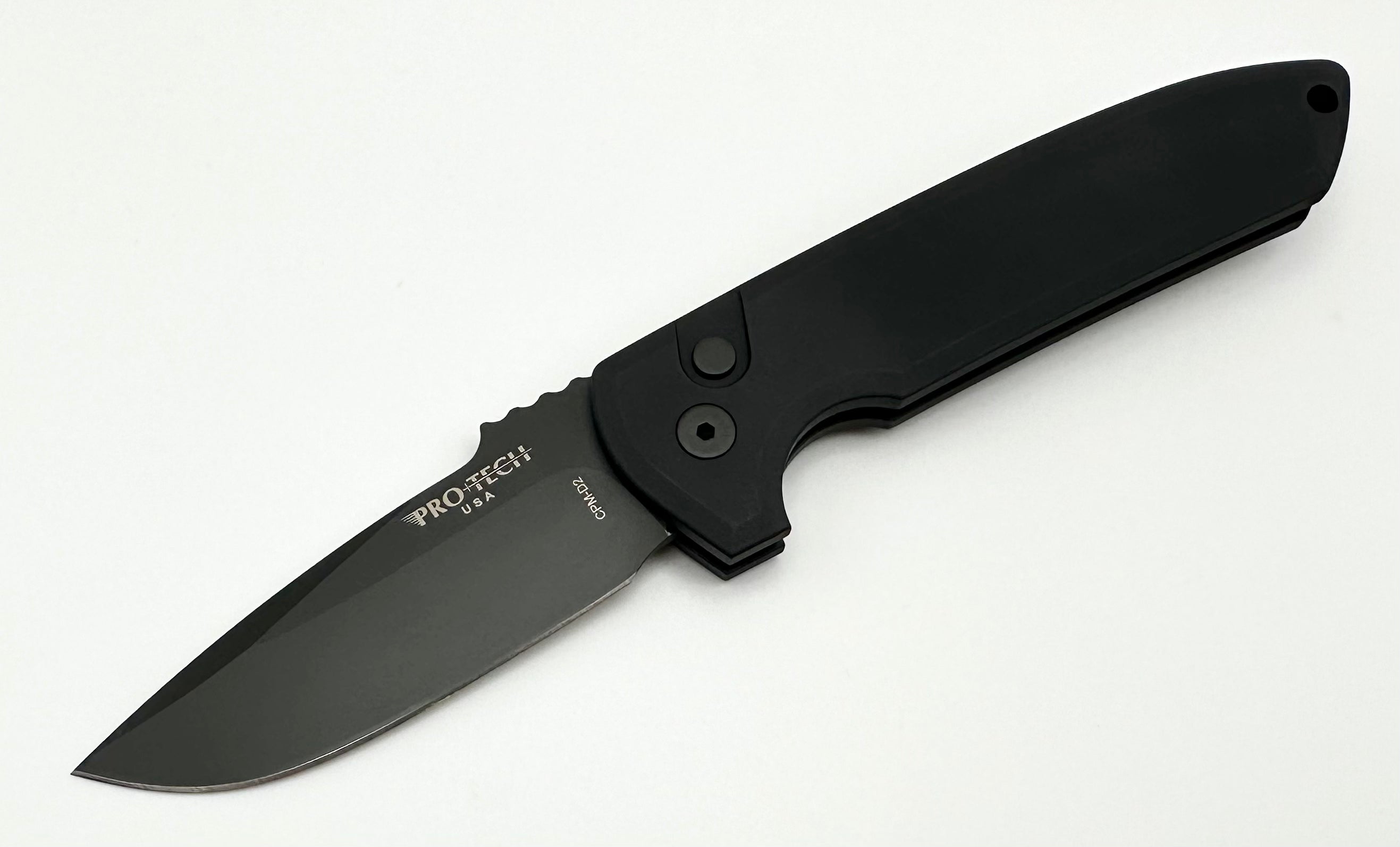 Pro-Tech Les George Rockeye Premium Folding Knife - Black DLC CPM-D2 Steel