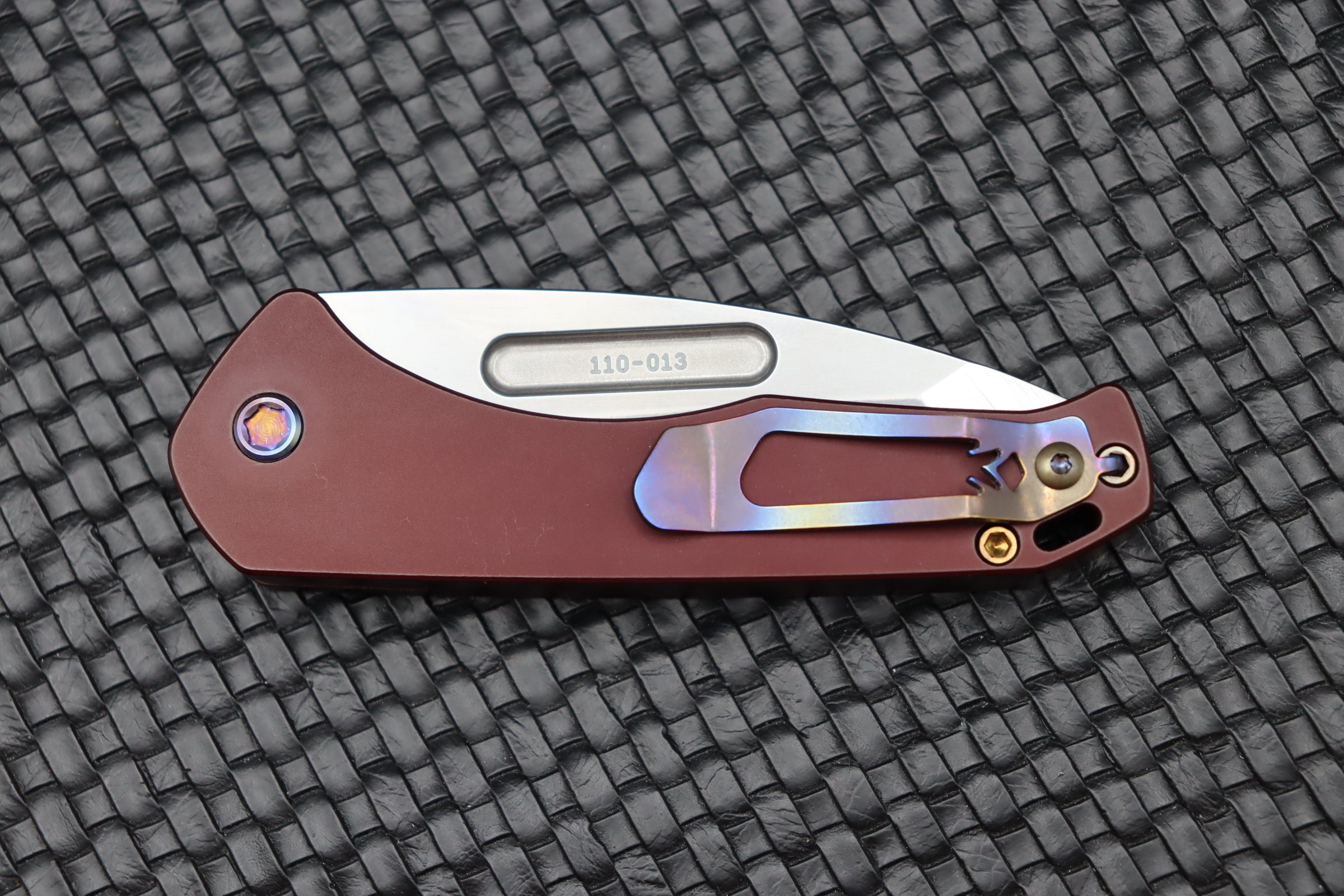 Premium Medford Praetorian Swift Auto Knife - Red Flamed Finish & S35VN Tanto Blade