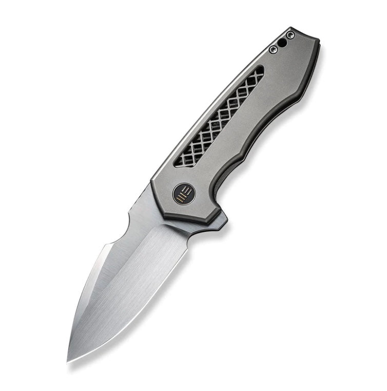 Premium WE Knife Harpen Flipper - Titanium Handles & Satin CPM-20CV Blade