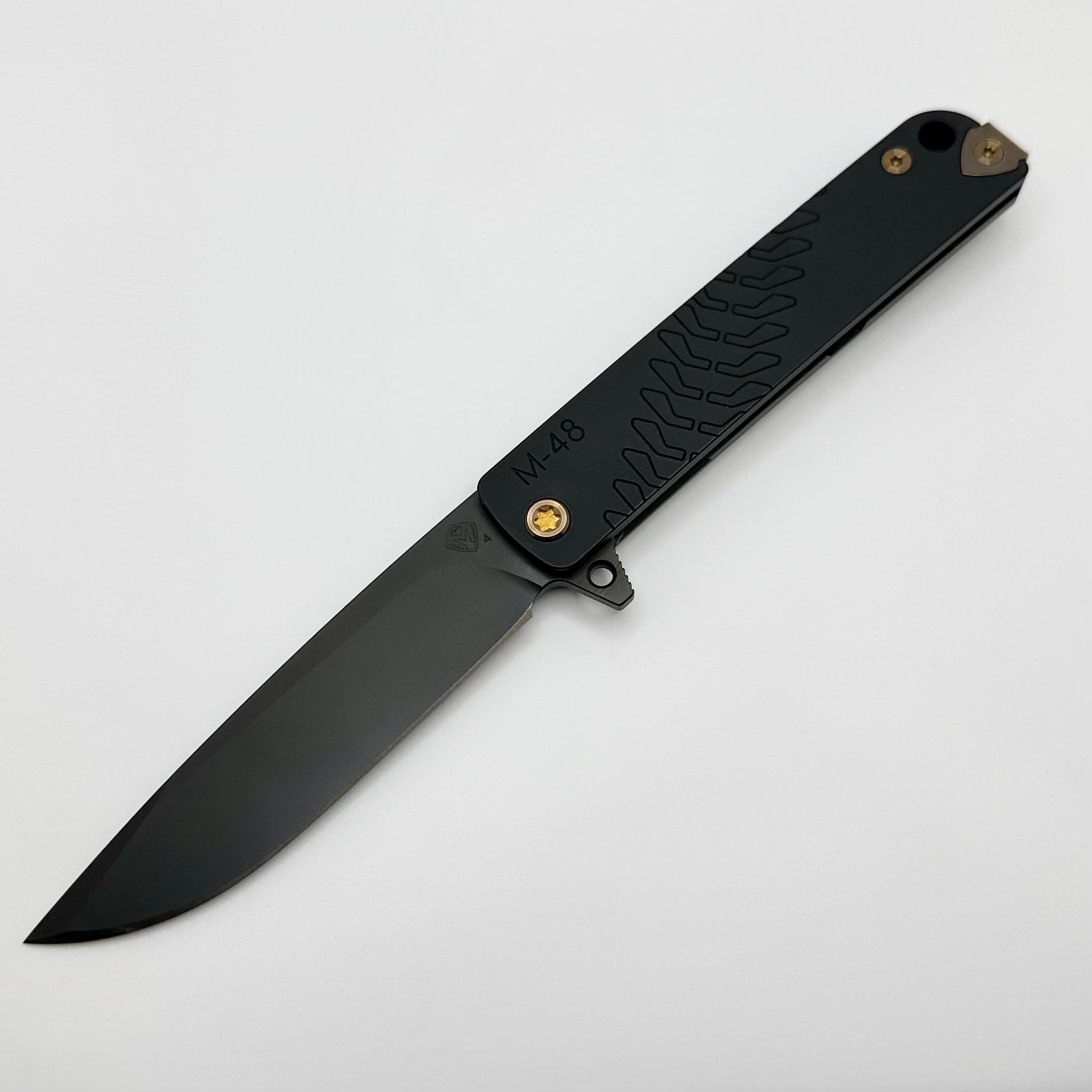 Medford M-48 Ultimate Tactical Knife - Black Aluminum Handle with PVD Coating