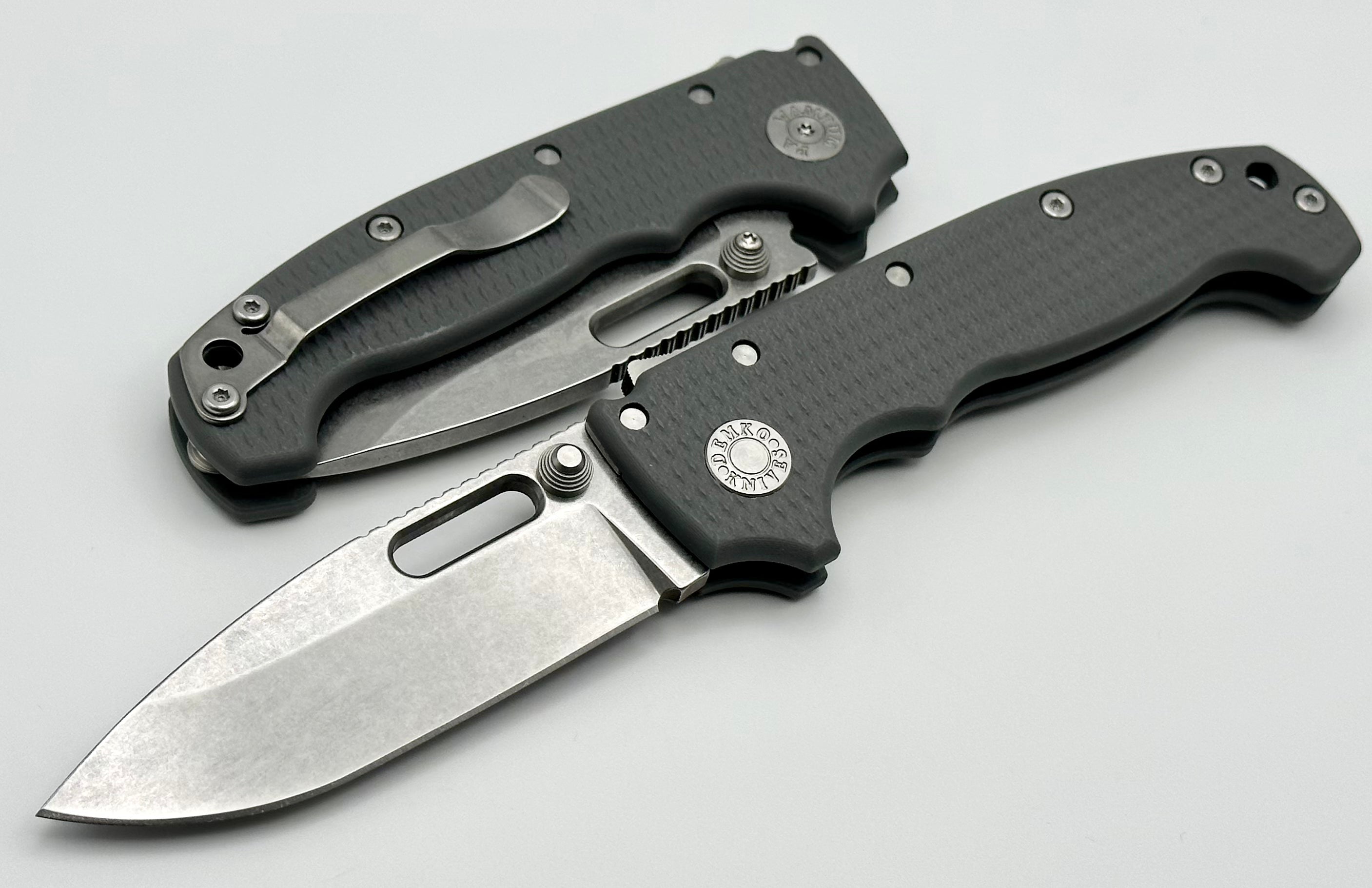 Premium Demko Knives MG AD20 Exclusive Drop Point 3V with Gray G-10 Handle - Limited Edition