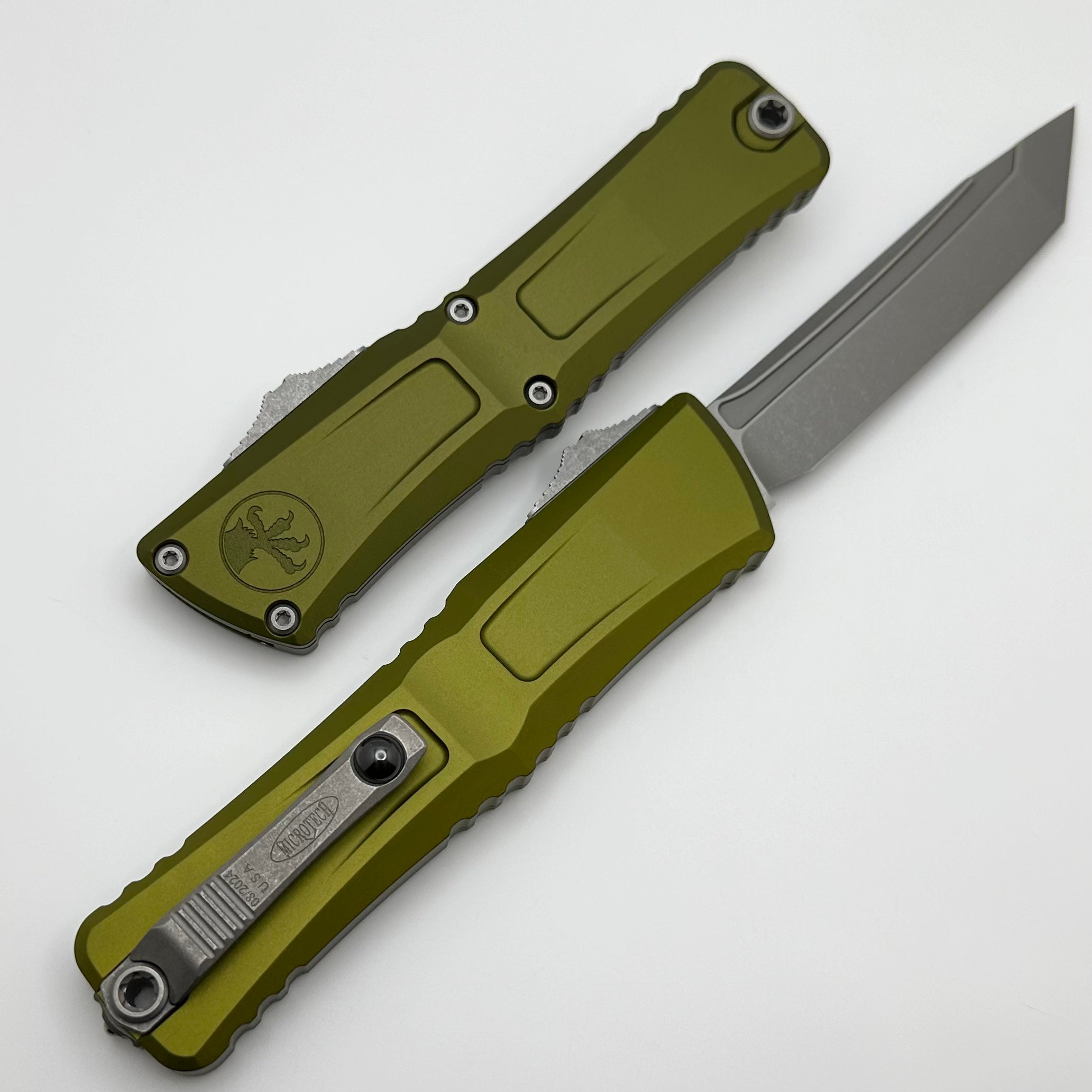 Microtech Premium Combat Troodon Gen III Tactical Knife - Apocalyptic Tanto Blade with OD Green Handle