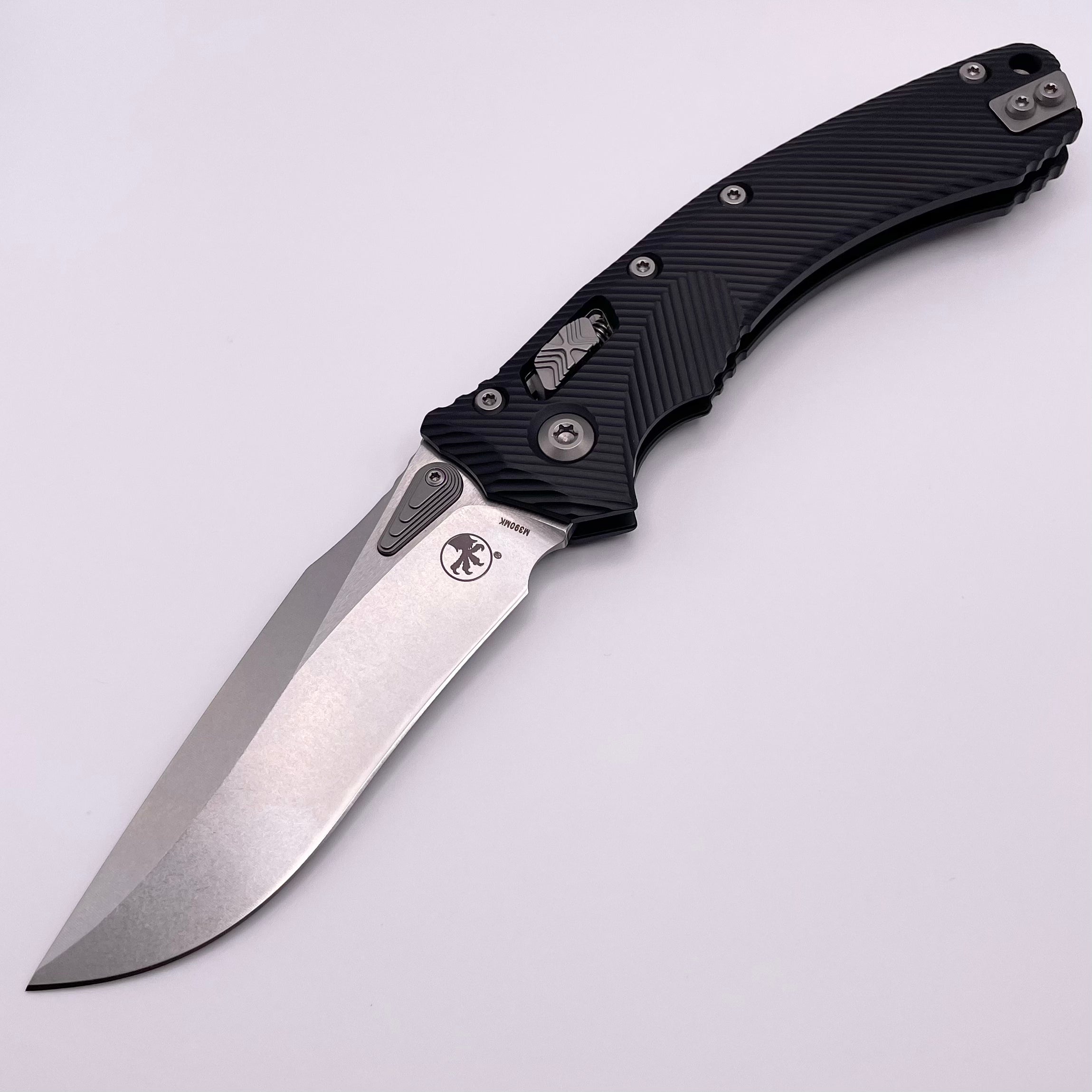 Microtech Amphibian RAM LOK - Premium Black Fluted G-10 & Stonewash M390MK Knife