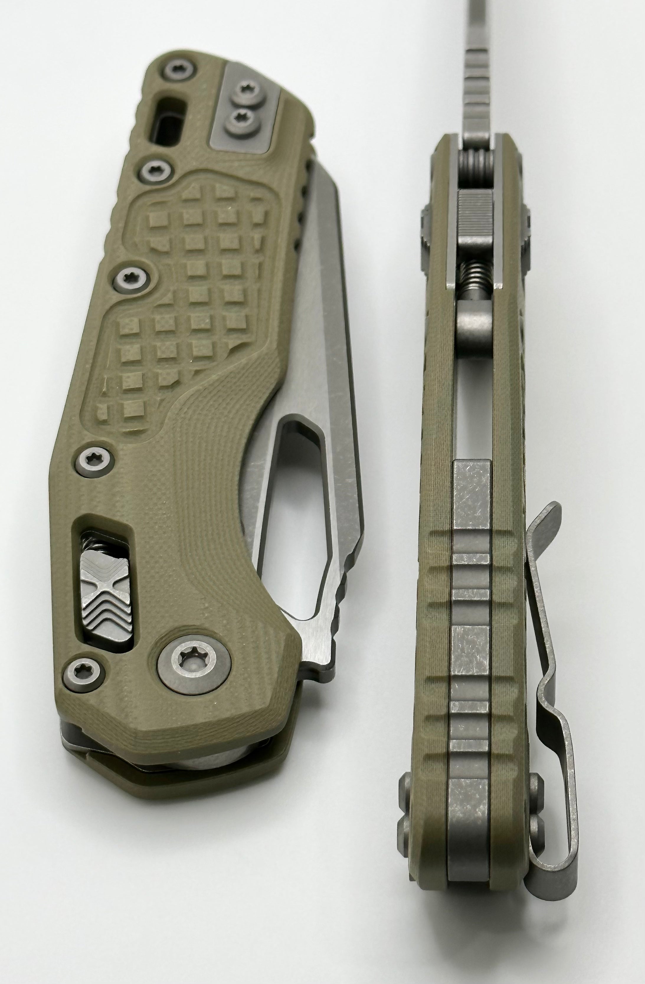 Microtech MSI RAM LOK Frag OD Green G-10 Knife - Ultimate Tactical Folding Blade