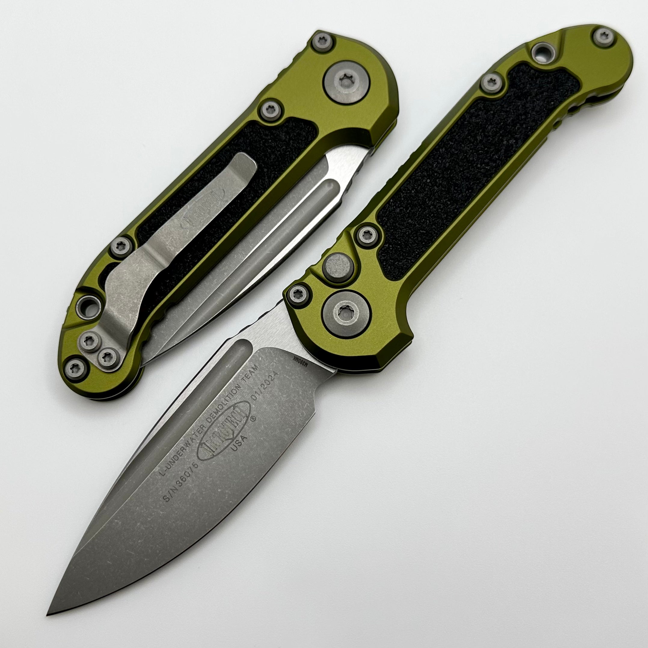 Microtech LUDT Gen III Apocalyptic Drop Point Knife - OD Green Handle | Premium EDC Tool