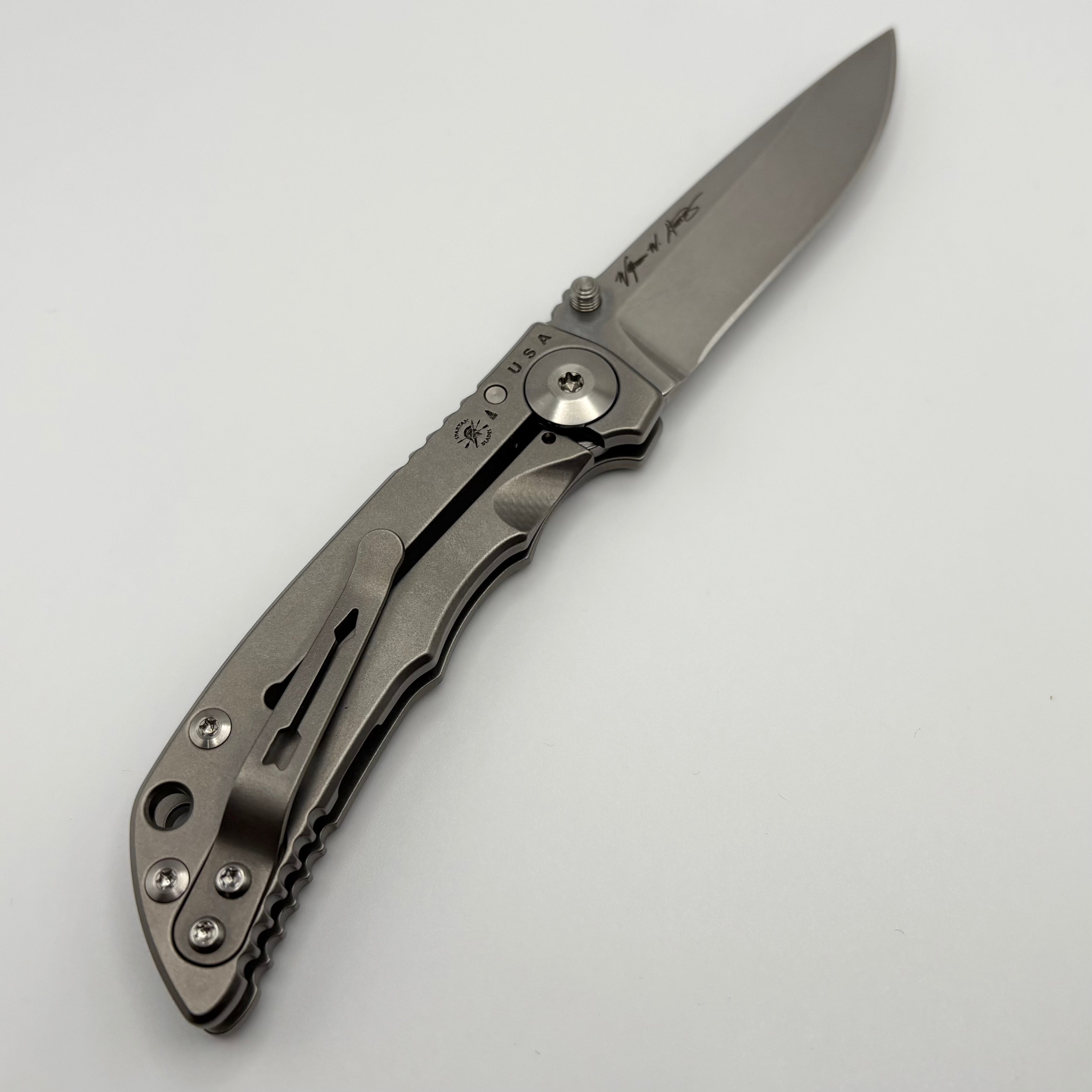 Premium Pre-Owned Spartan Blades Harsey Folder 3.25 Stonewashed SHF SF10SW – Ultimate EDC Knife