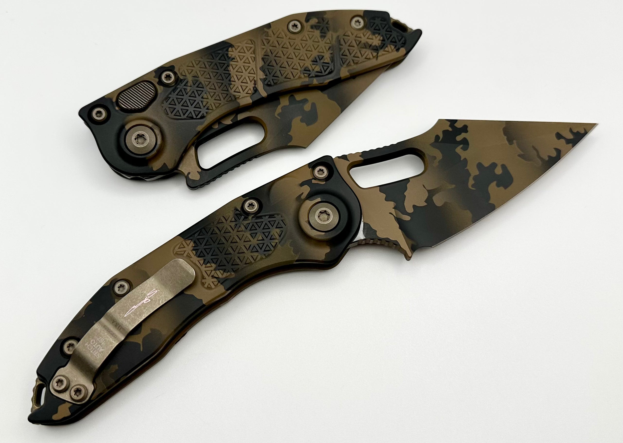 Premium Microtech Borka Stitch Coyote Camo Tactical Knife - Limited Edition