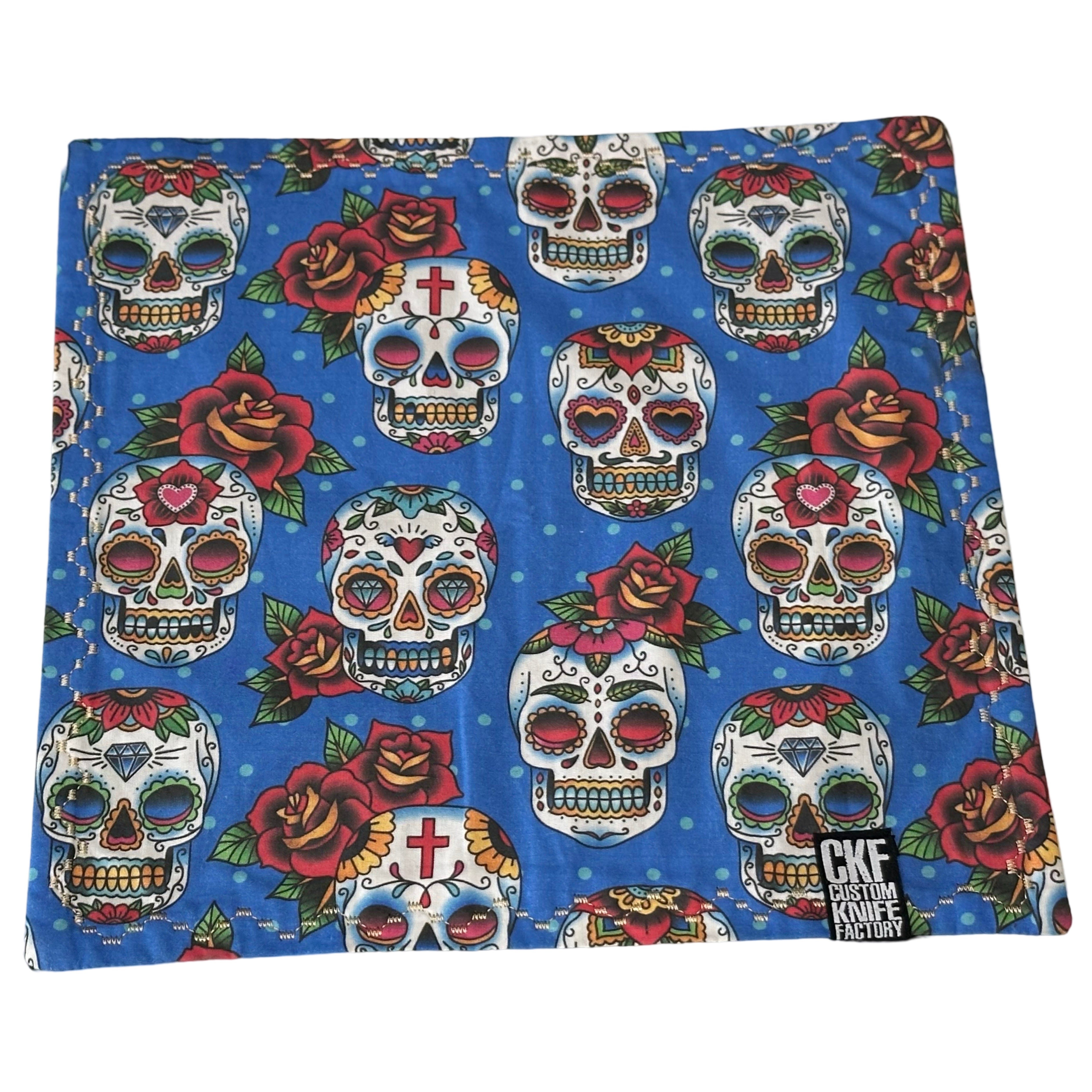 Premium Handmade Cotton + Micro Suede EDC Hank: Skull Design