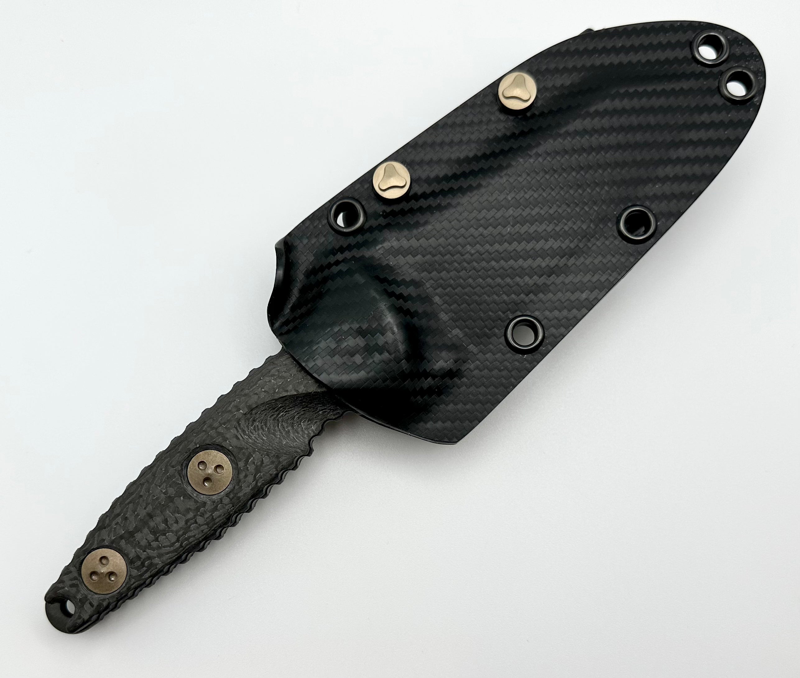 Microtech Socom Alpha Mini Warcom Tactical Knife - DLC & Carbon Fiber Edition