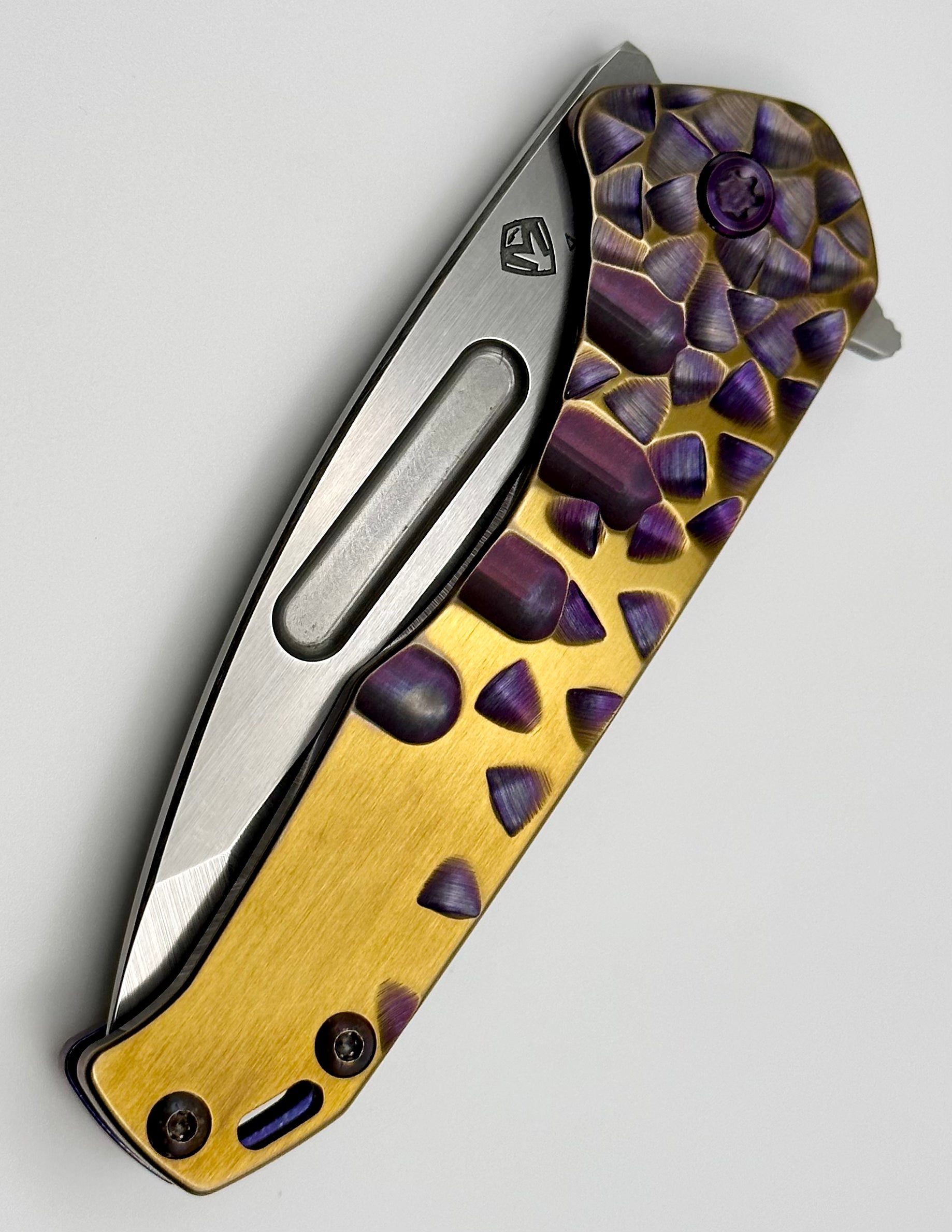 Medford Praetorian Slim Flipper Knife - Premium S45VN Tanto Blade & Bronze/Violet Handles