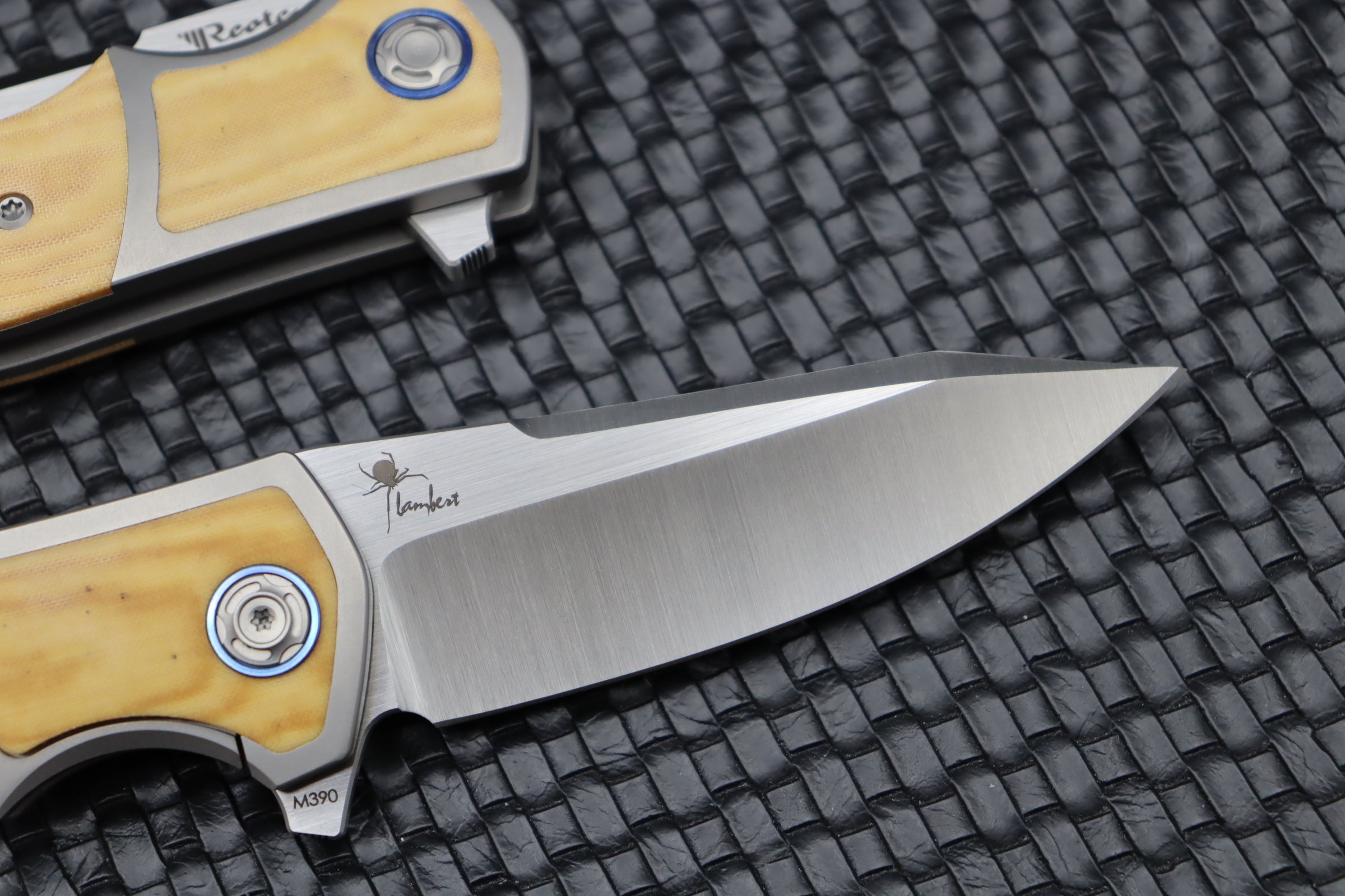 Premium Reate Mini Crossroads Folding Knife - White Micarta & M390 Steel