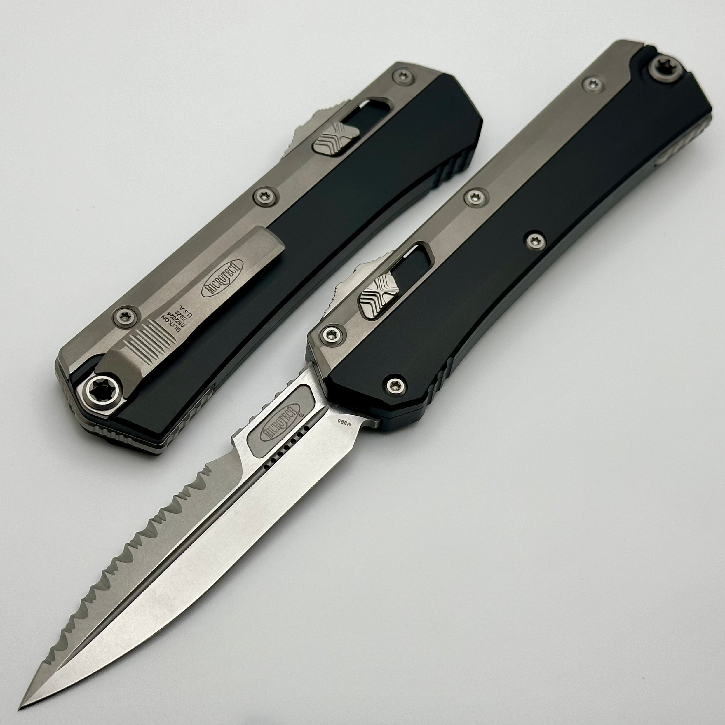 Microtech Glykon Premium Tactical Knife - Stonewash & Bead Blast Finish