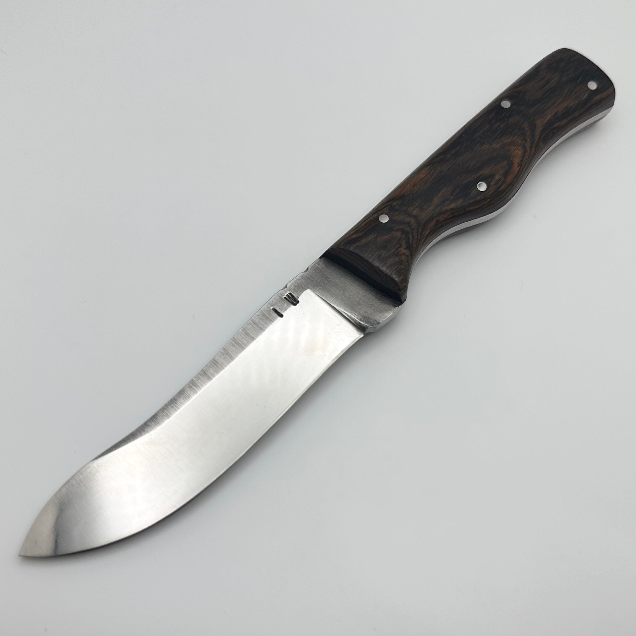 Premium Iron Witness Classic Skinner Knife - Bocote Wood Handle & 1075 Carbon Blade