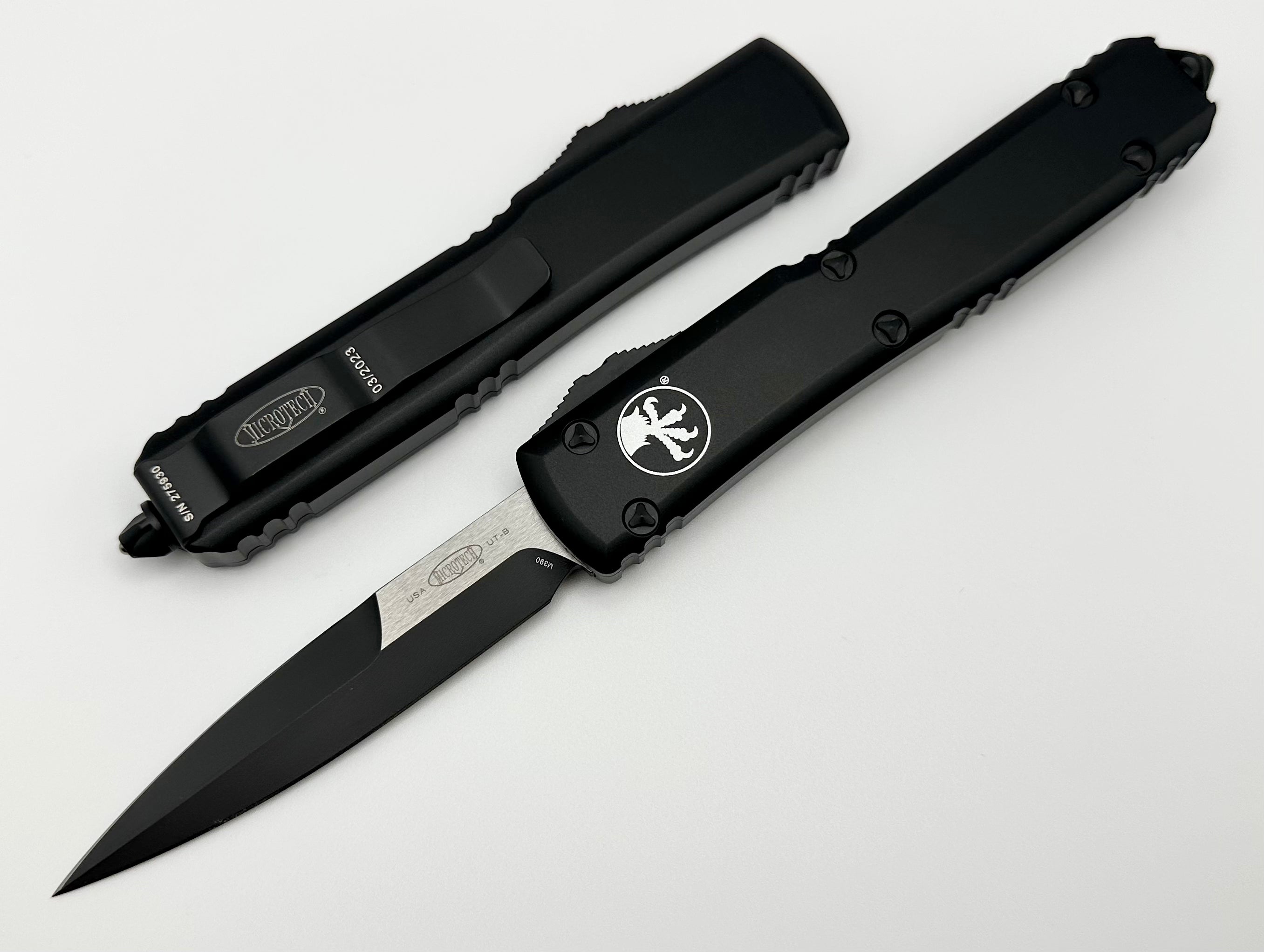 Premium Microtech Ultratech Tactical Knife - Black Bayonet Grind