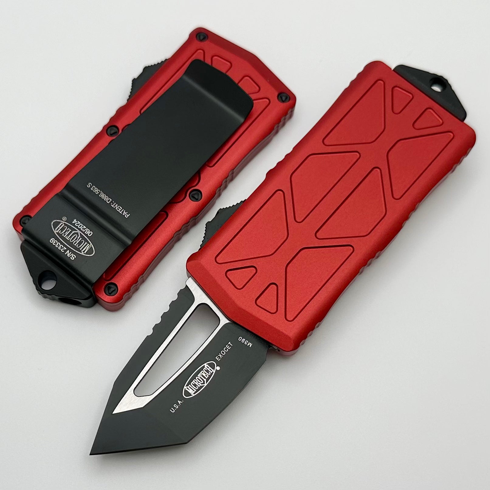 Microtech Exocet T/E Tanto Red Standard 158-1RD - Premium EDC Knife