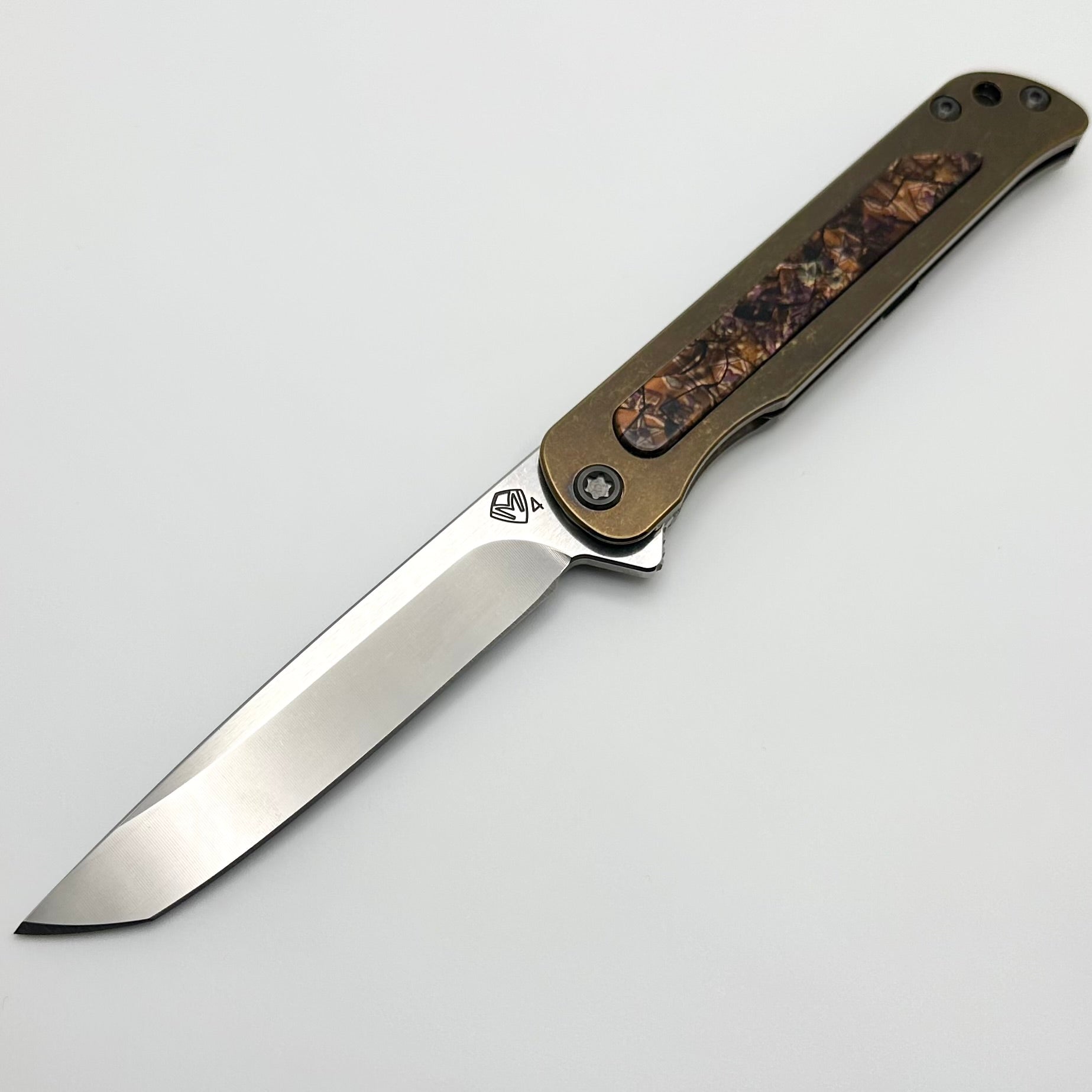 Premium Medford T-Bone Flipper Knife: Bronze Titanium & S45VN Tanto Blade