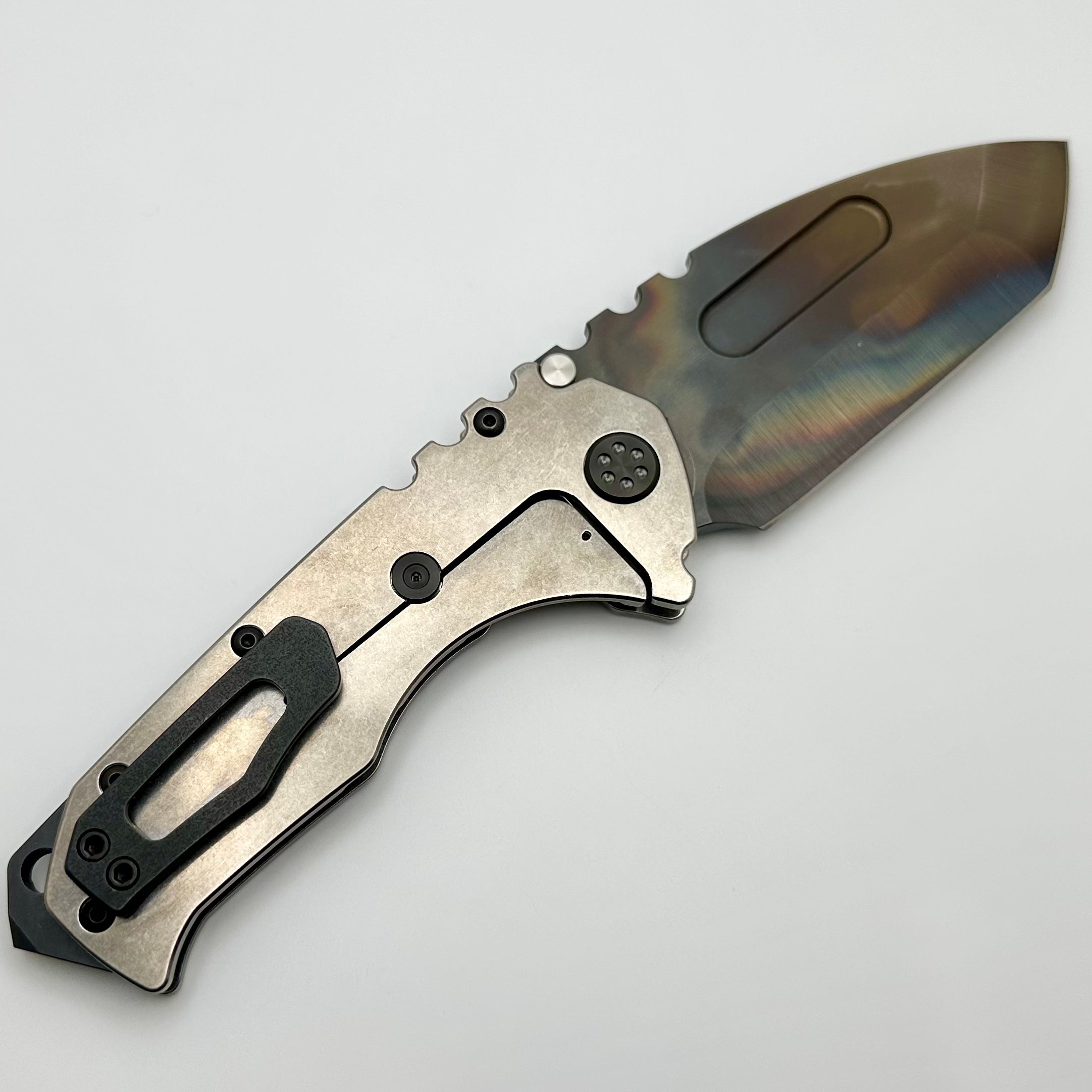 Medford Knife Praetorian T Vulcan S45 Tanto - Premium Tactical Folding Knife with Steam Punk Skull Handles