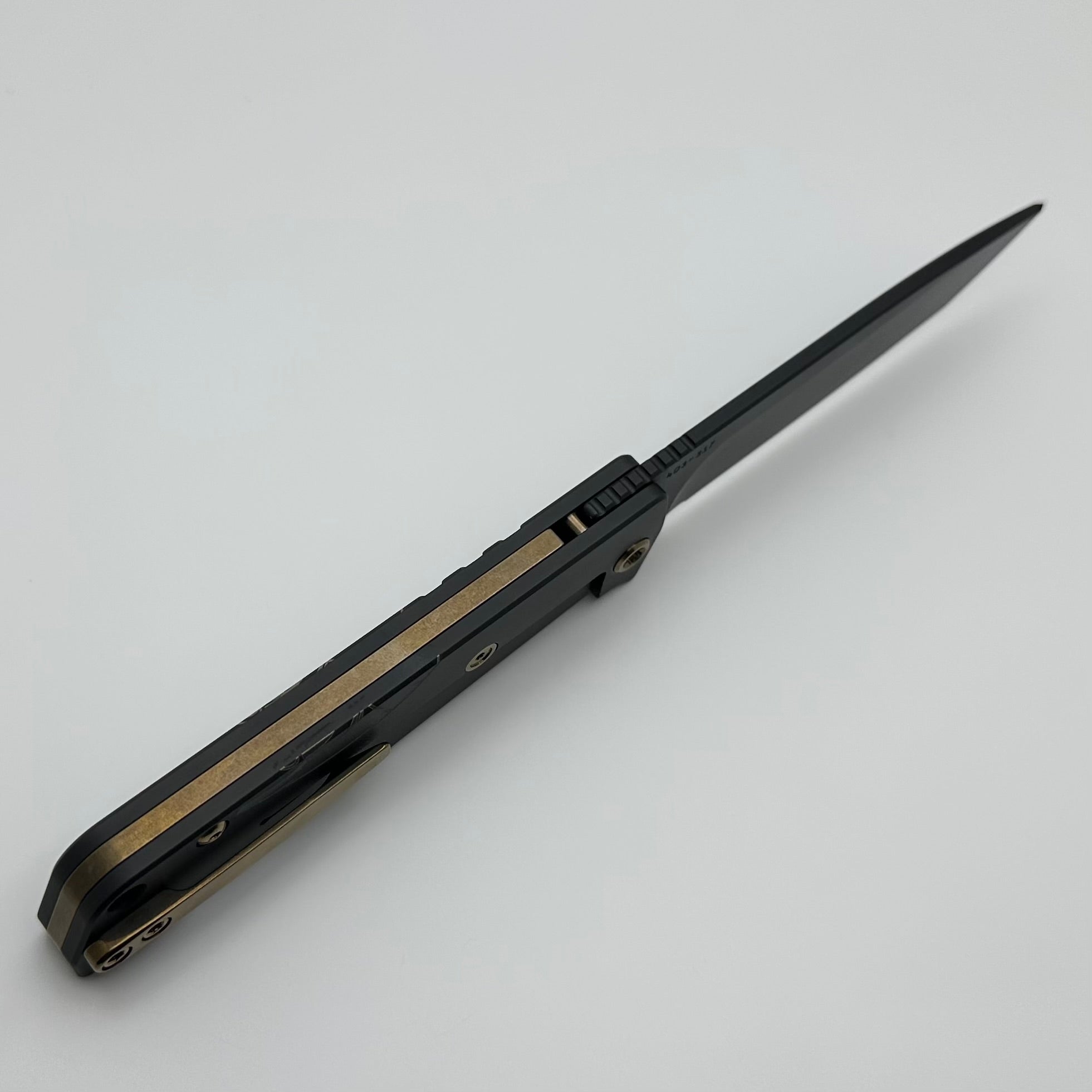 Medford Antik Ultimate Front Flipper Knife - S35VN Tanto Blade & Ghost Moon Titanium Handles