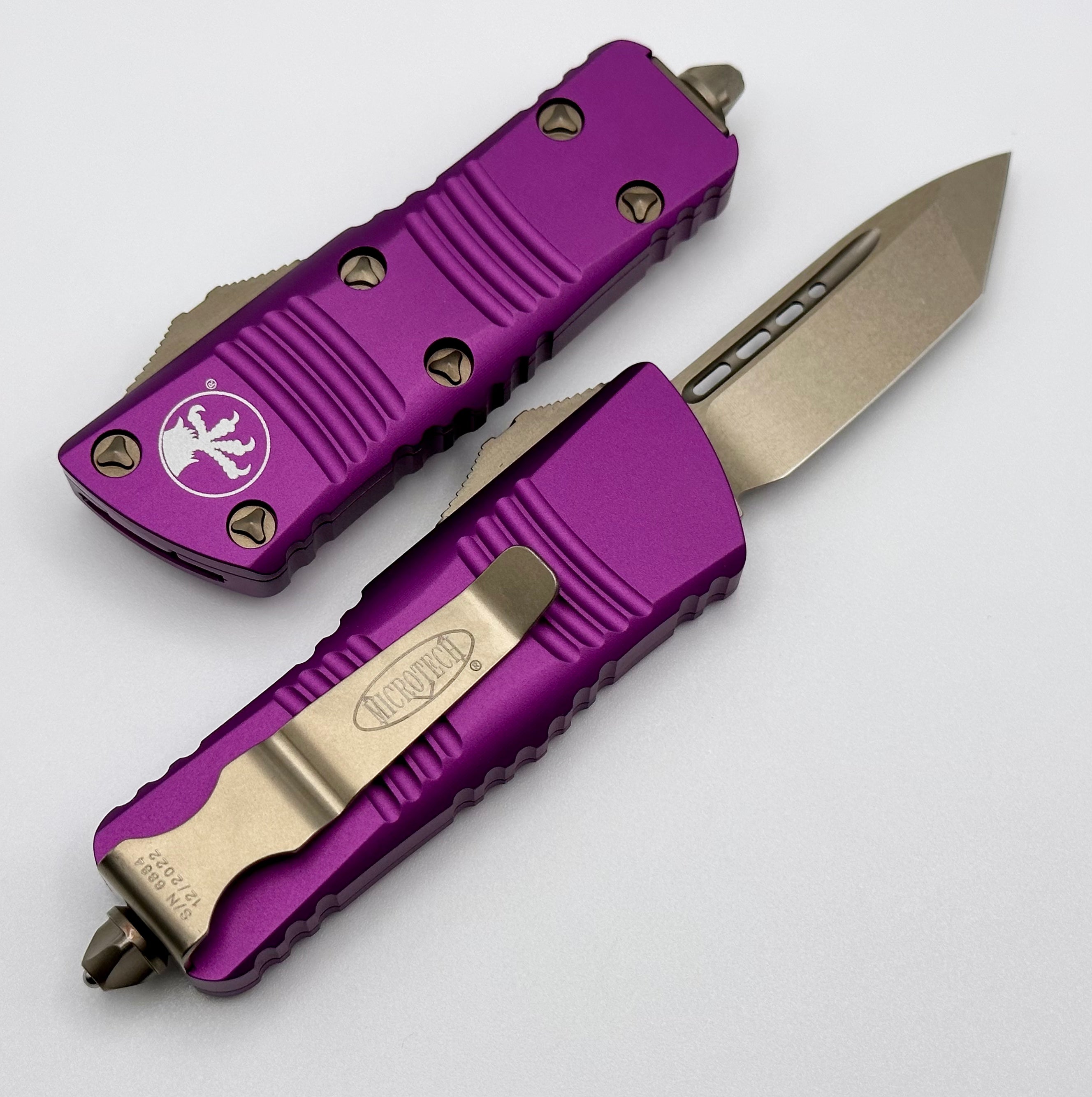 Premium Microtech Troodon Mini Bronze Tanto & Violet - Ultimate EDC Knife