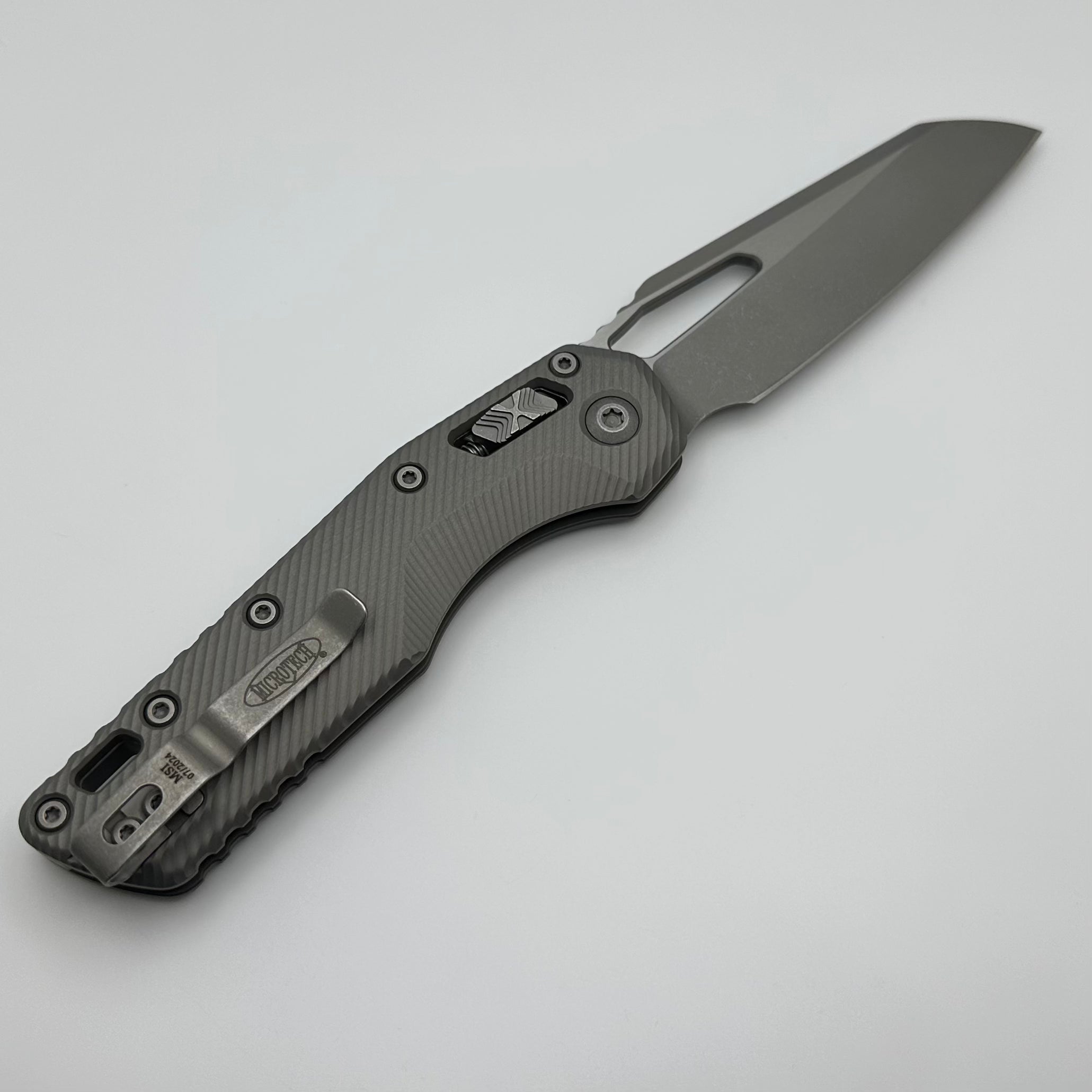 Microtech MSI RAM LOK Folding Knife - Premium M390MK Steel, Apocalyptic Finish, Pre-Owned Excellence