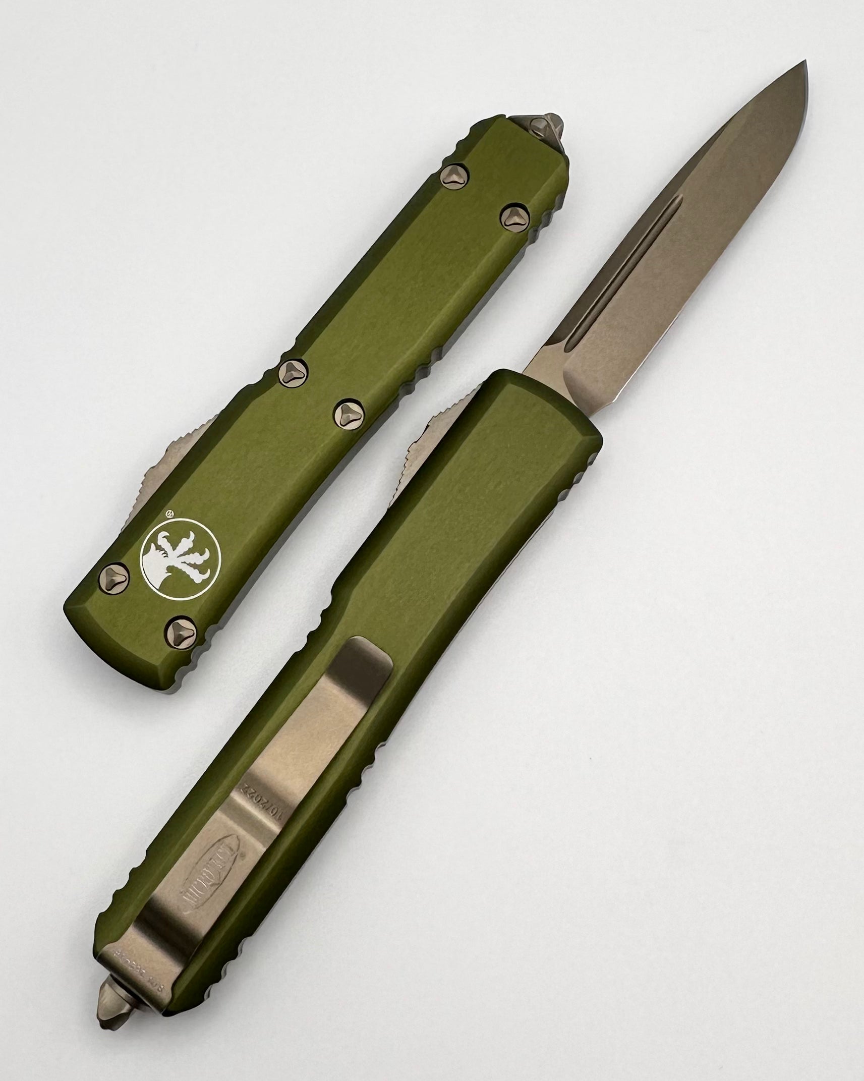 Microtech Ultratech Bronze & OD Green OTF Knife - Premium EDC