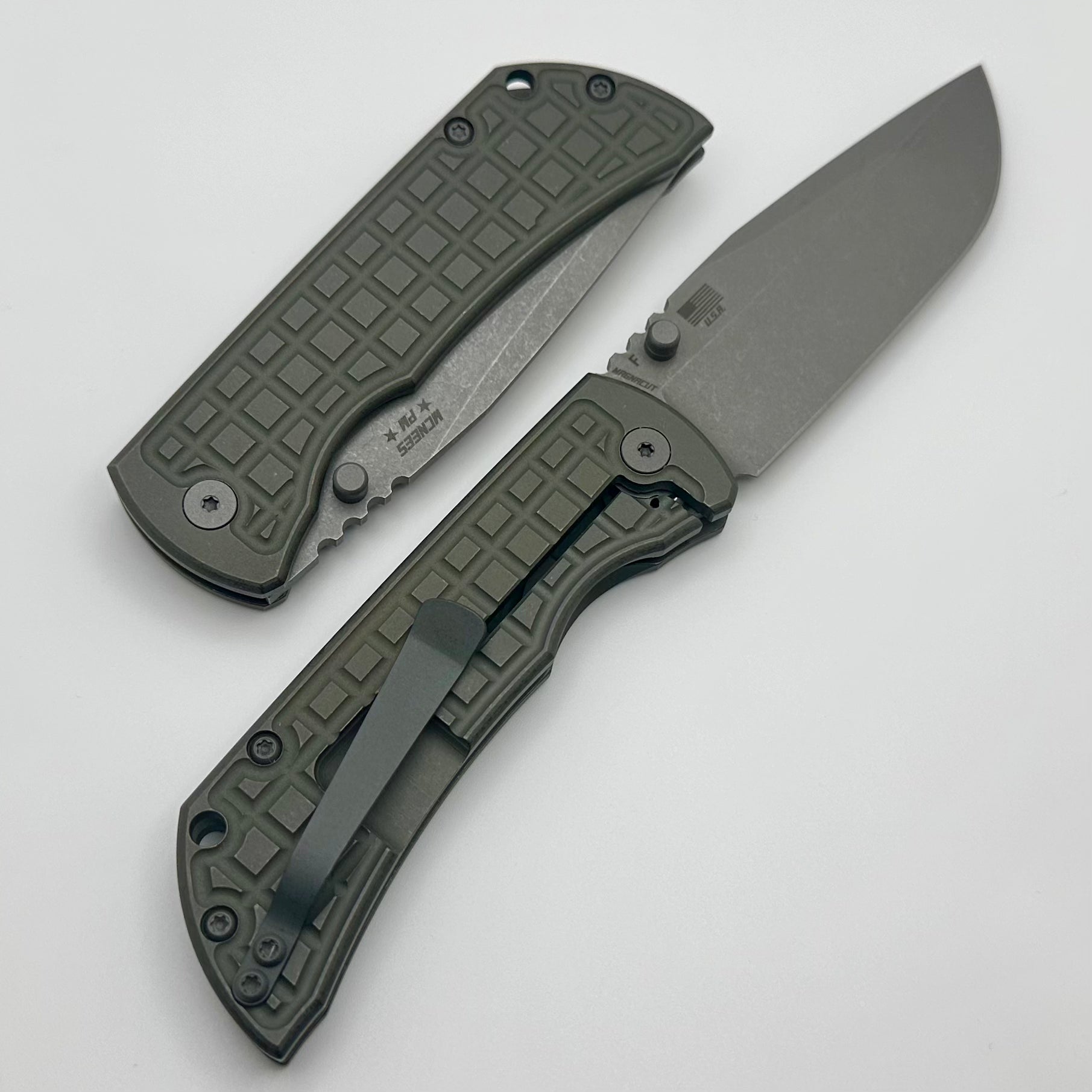 McNees MAC 2 3.5 Premium EDC Knife - Green & Bronze Matte Stonewash MagnaCut