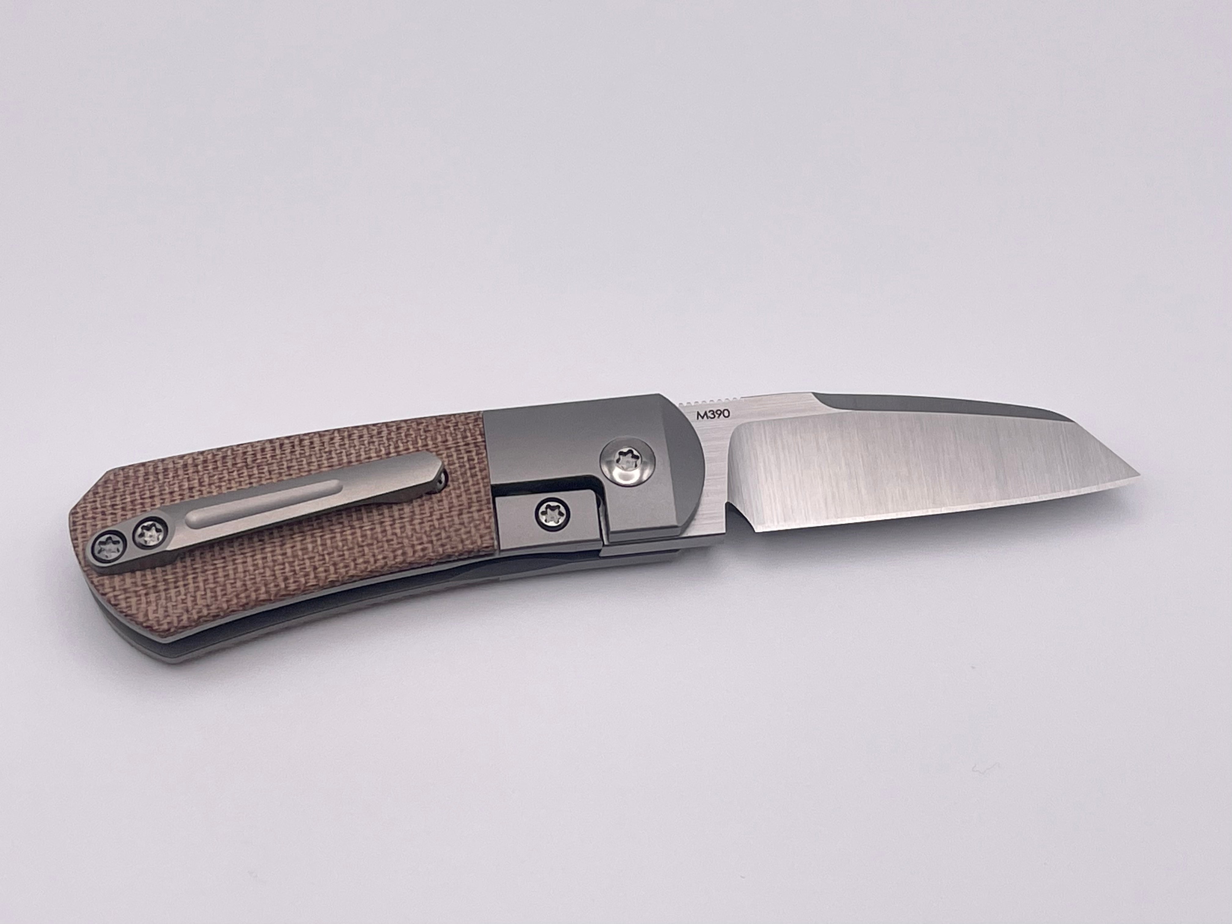 Premium Pre-Owned Pena Knives X-Series Micro Apache - Brown Micarta Handle