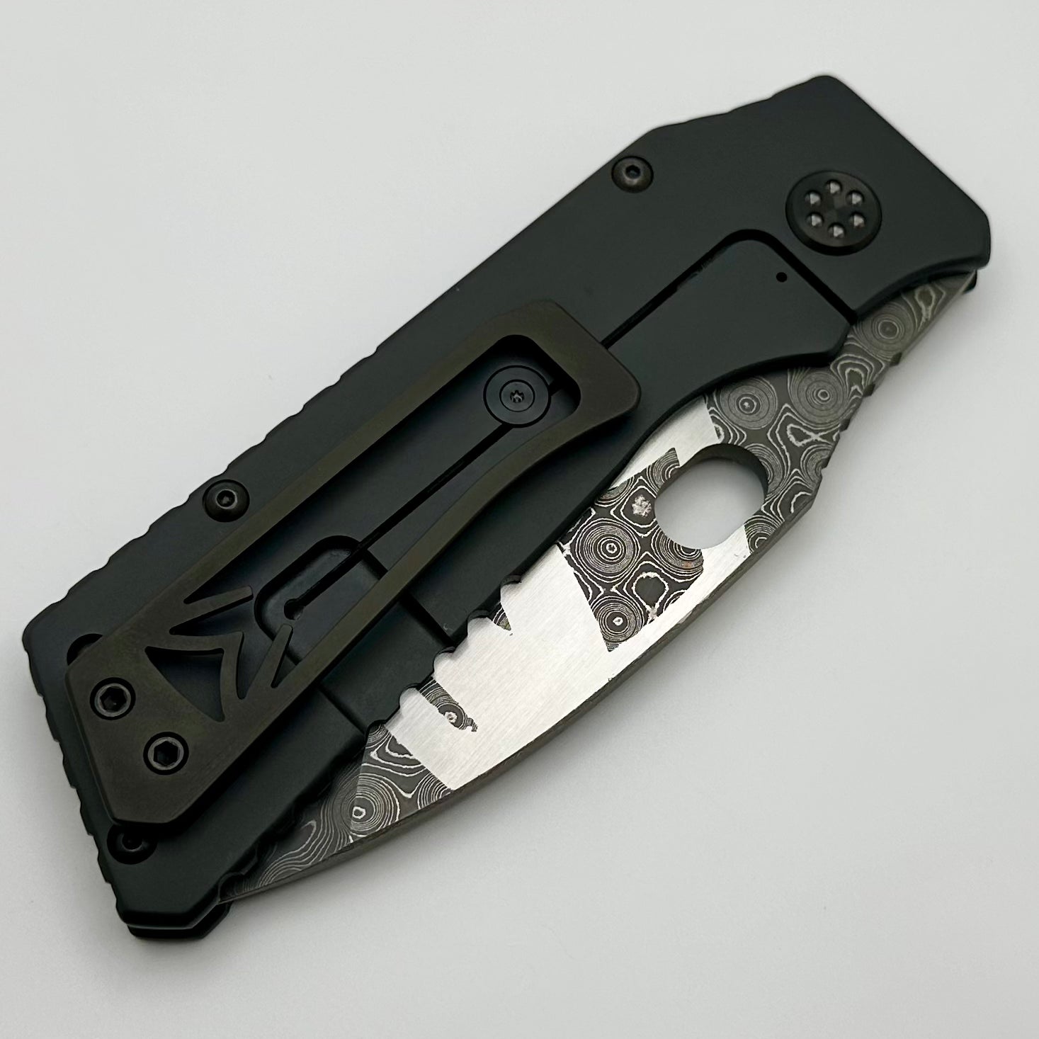 Premium Medford TFF-1 Chad Nichols Damascus USA Flag Knife - Ultimate Tactical Design with DLC Coating