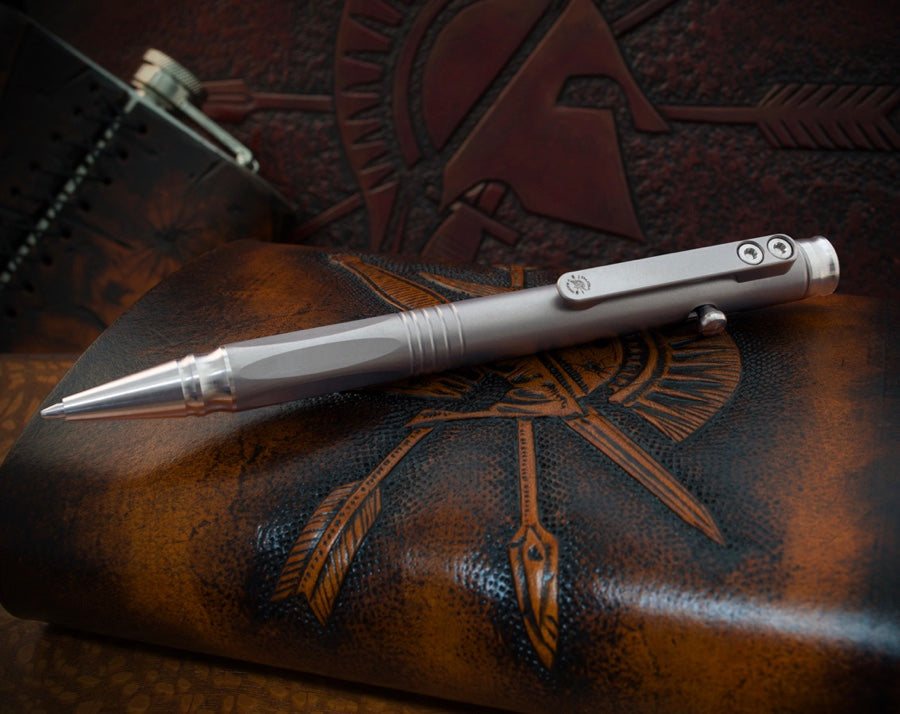 Premium Spartan Blades Grafi Titanium Pen - Satin Bare Finish | Ultimate Writing Experience