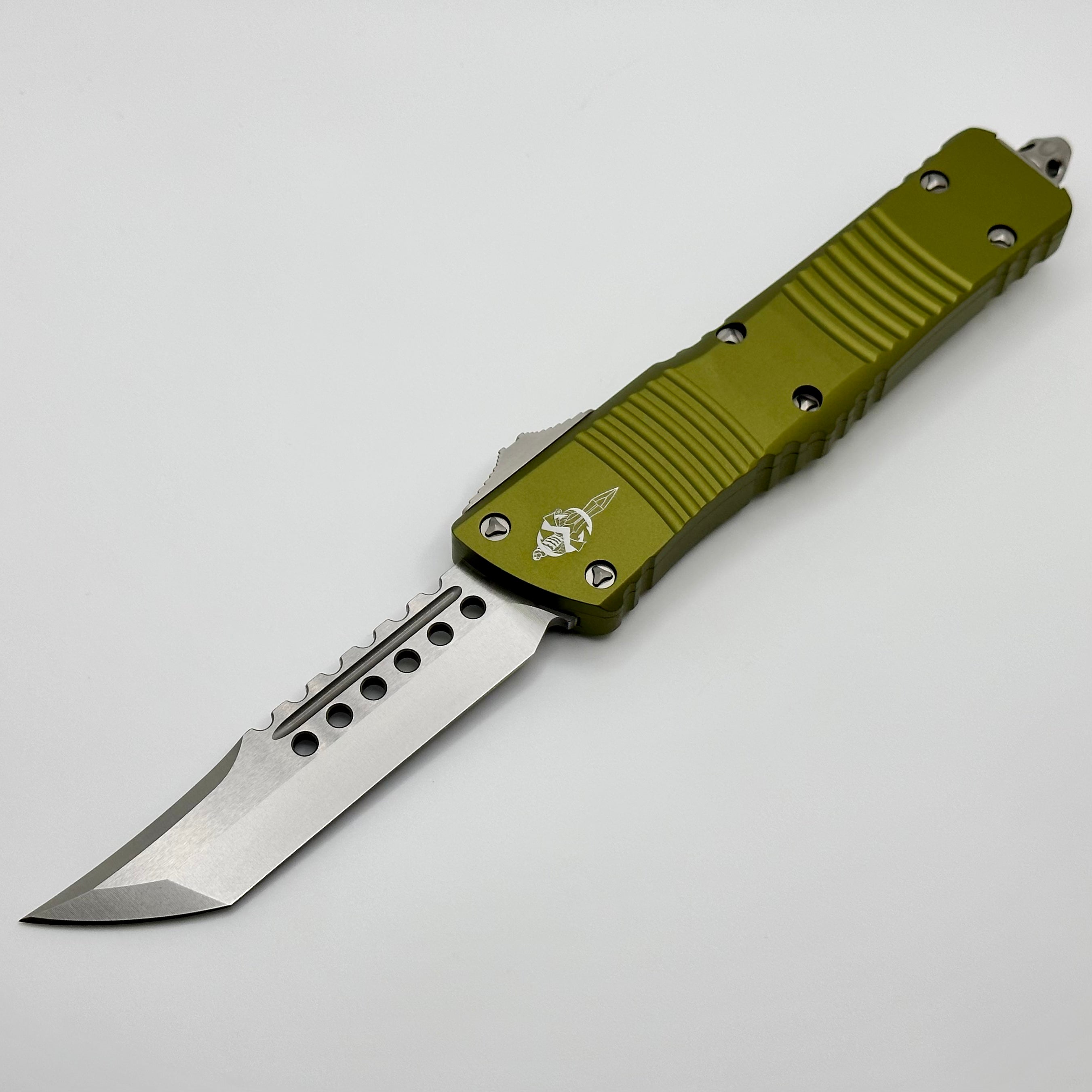 Premium Microtech Combat Troodon Hellhound OD Green Stonewash Tactical Knife