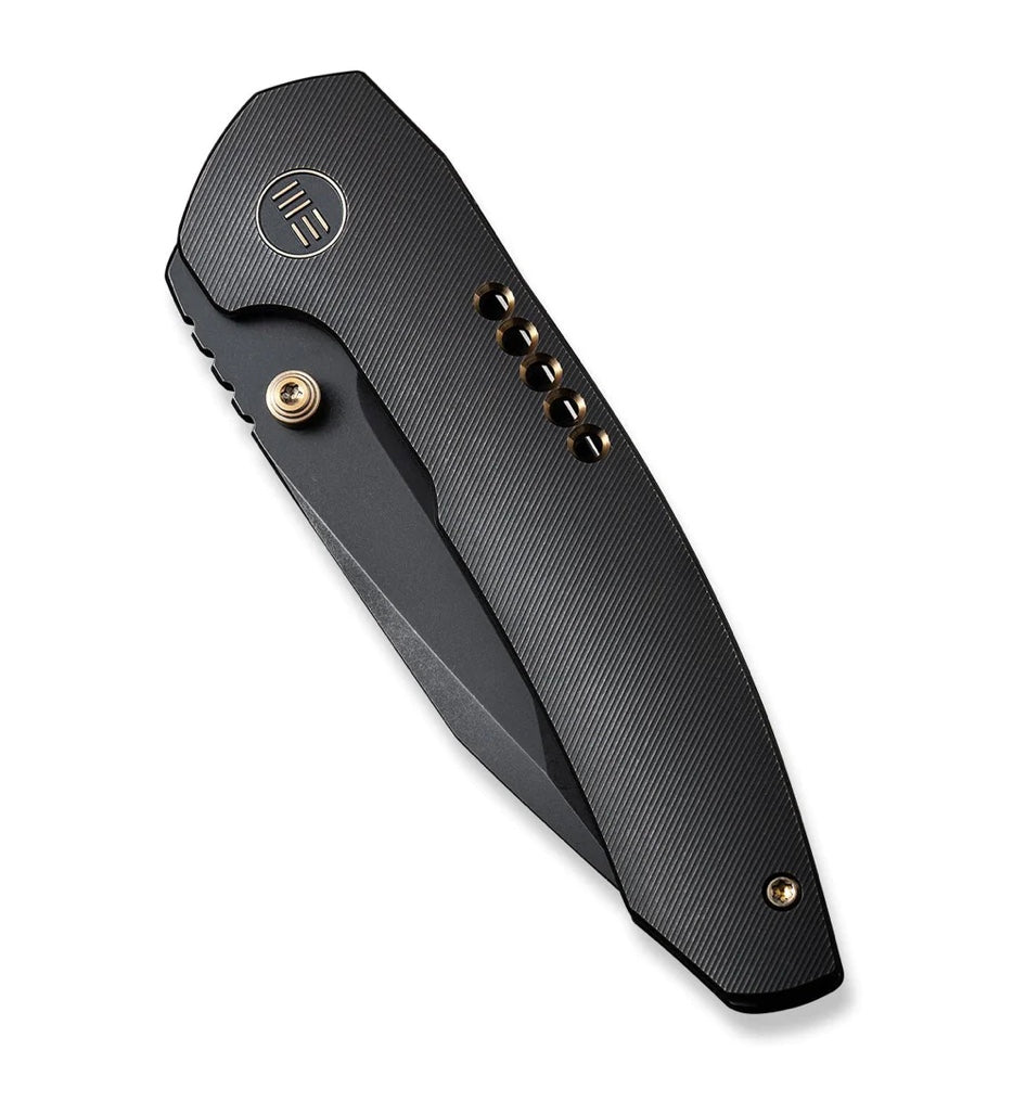 We Knife Trogon Ultimate Black Titanium Folding Knife - CPM-20CV