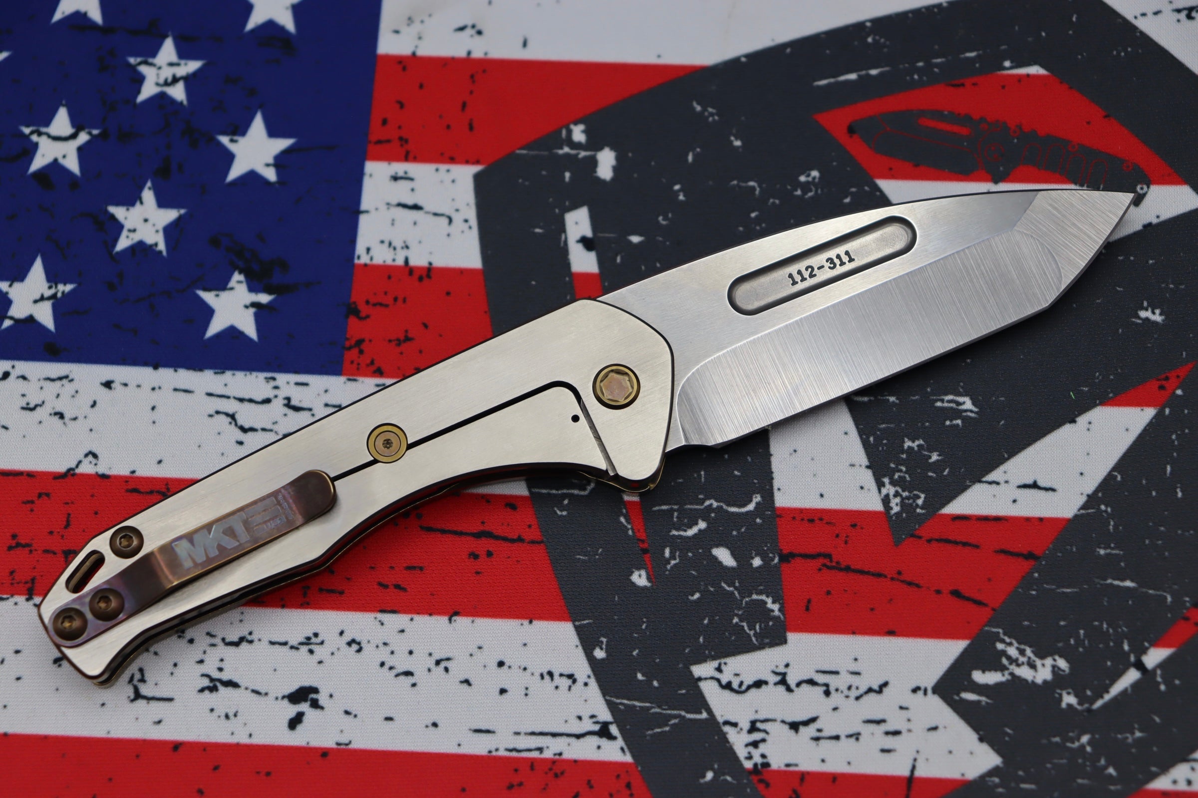 Medford Praetorian Slim S35VN Tanto Knife - Premium Bronze & Titanium Design