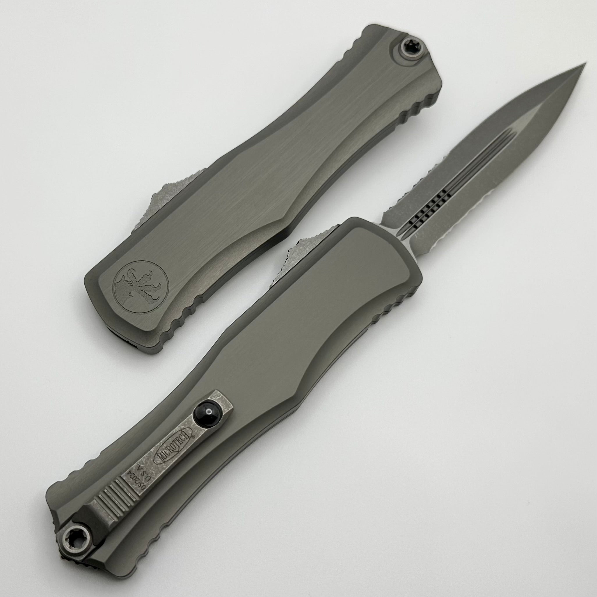 Microtech Hera II Apocalyptic OTF Knife - Premium Double Edge with Partial Serration