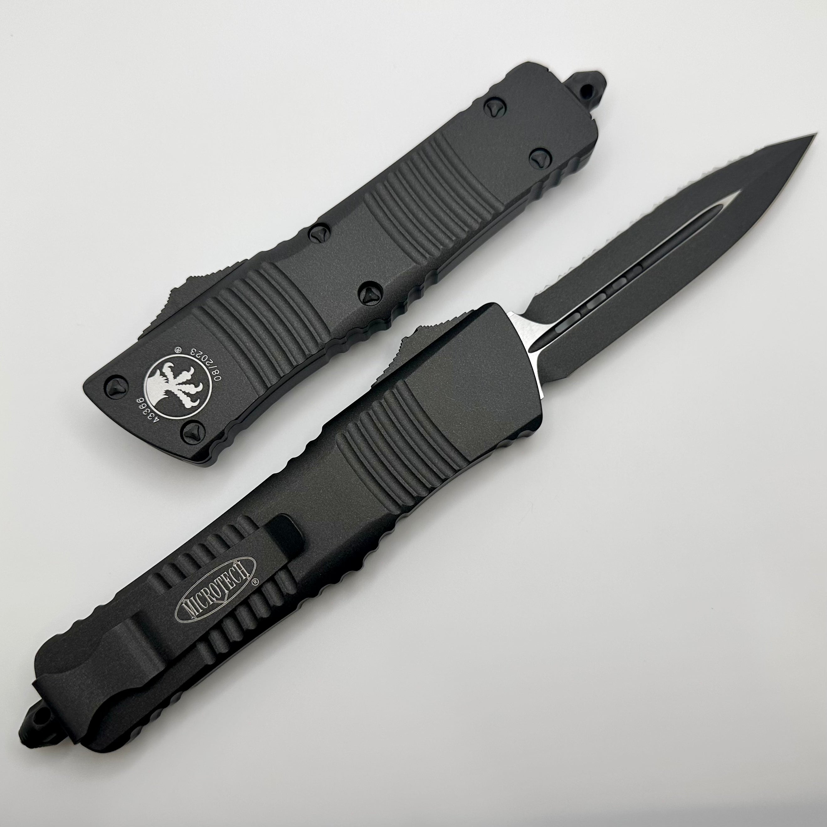 Microtech Combat Troodon Ultimate Tactical OTF Knife - Dark Tungsten Cerakote