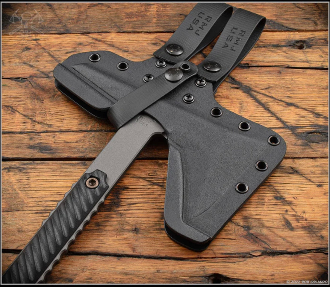 RMJ Ragnarok 14 Tactical Tomahawk - Premium Tungsten Cerakote & Black G-10