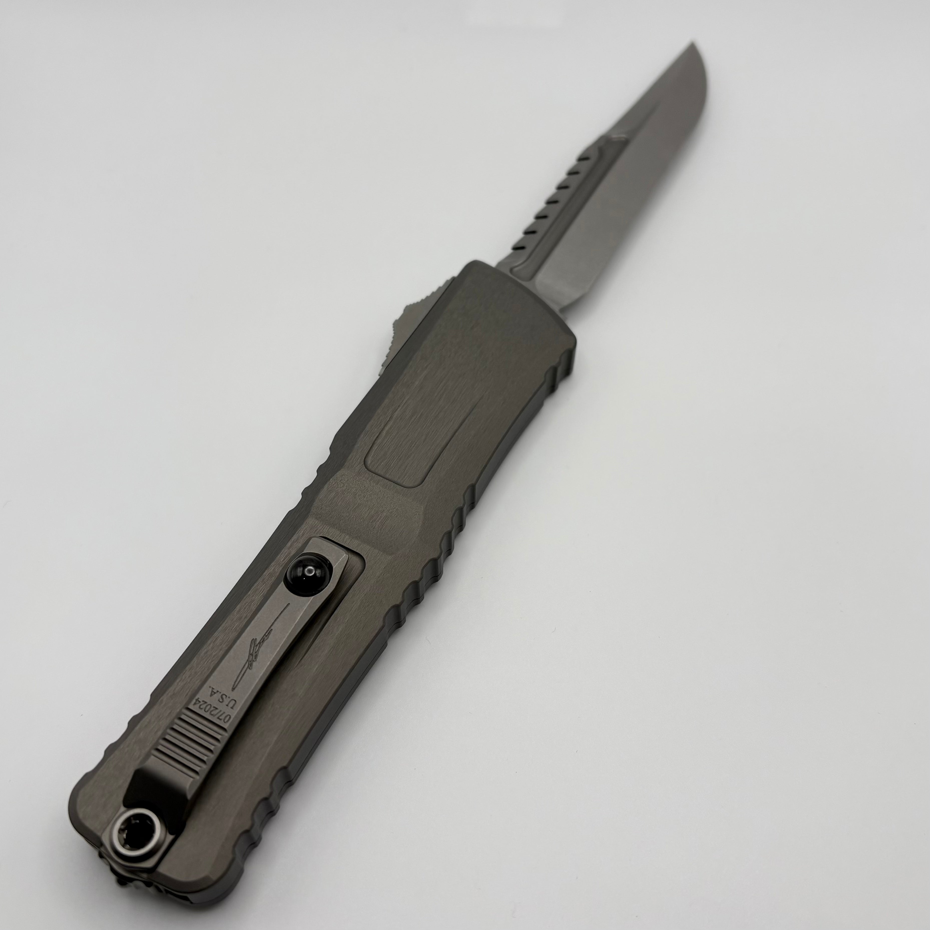 Premium Pre-Owned Microtech Combat Troodon Gen III Interceptor Knife - Stonewash Finish