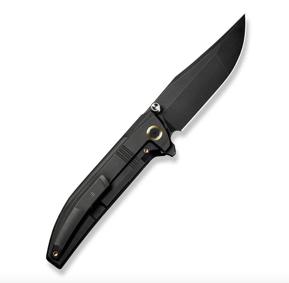 WE Knife Ezinta Flipper - Premium Black Titanium Integral Handle with M390 Blade