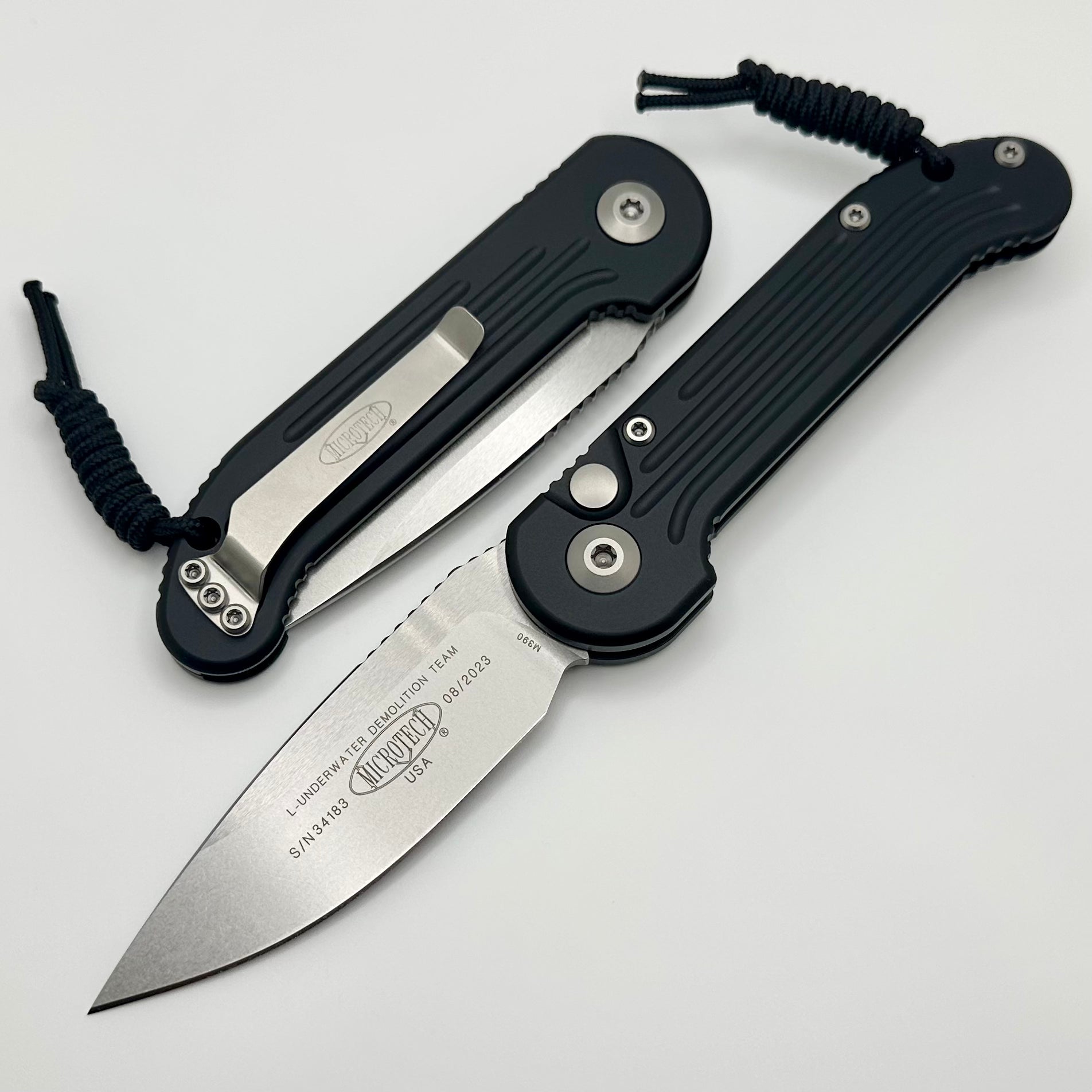 Premium Microtech LUDT Tactical Knife - Black Stonewash Finish with Torx Hardware