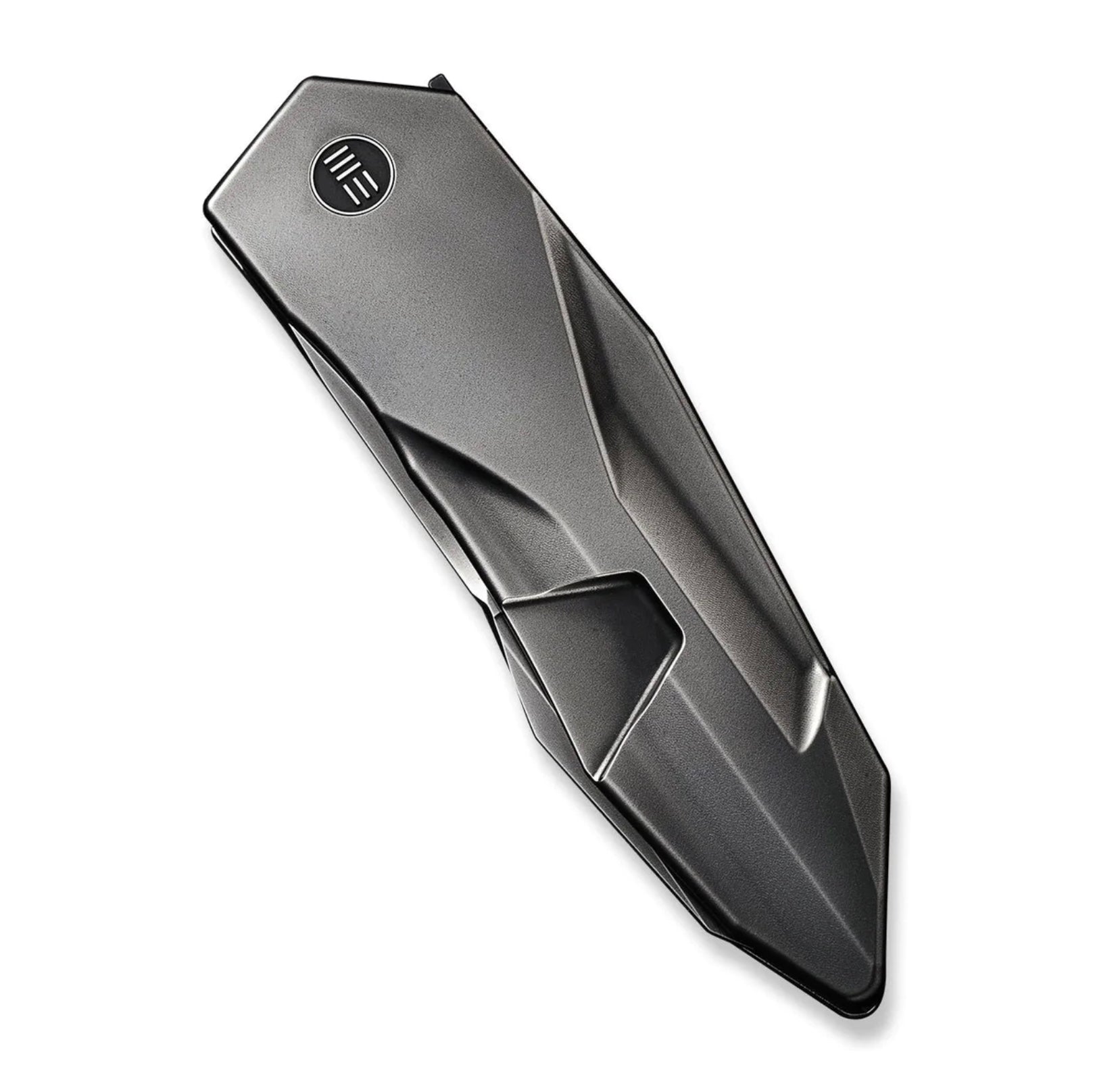 WE Knife Co. Premium Integral Titanium Flipper Knife - Polished Gray, 20CV Steel