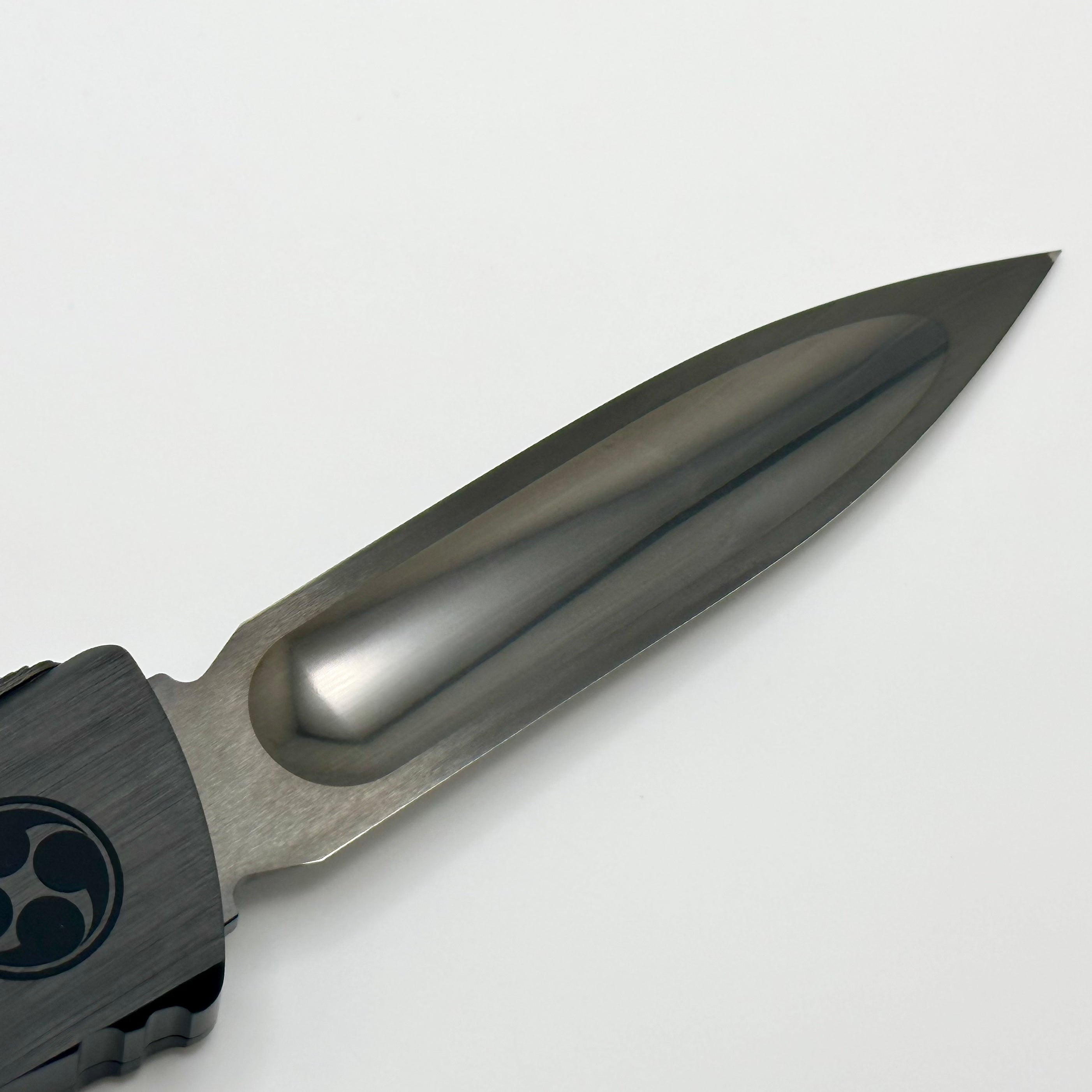 Premium Marfione Combat Troodon O-Yari DLC Double Edge Knife with Carbon Fiber & Engraved War Crests