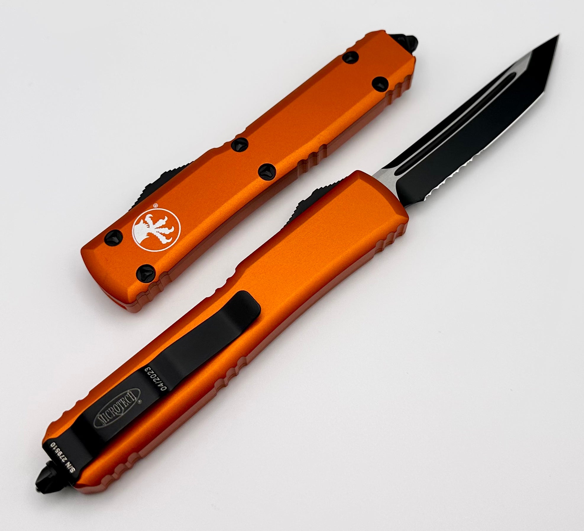 Microtech Ultratech Tanto Edge Partial Serrated & Orange 123-2OR - Premium Tactical Knife