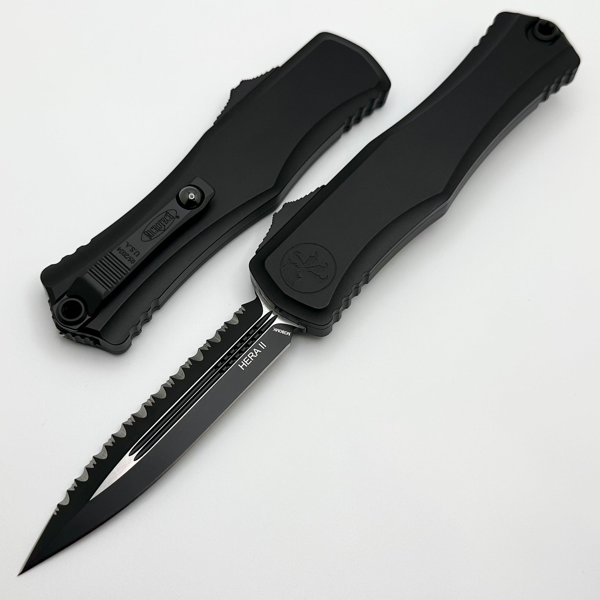 Microtech Hera II Premium Tactical OTF Knife - Ultimate Double Edge Serrated Design