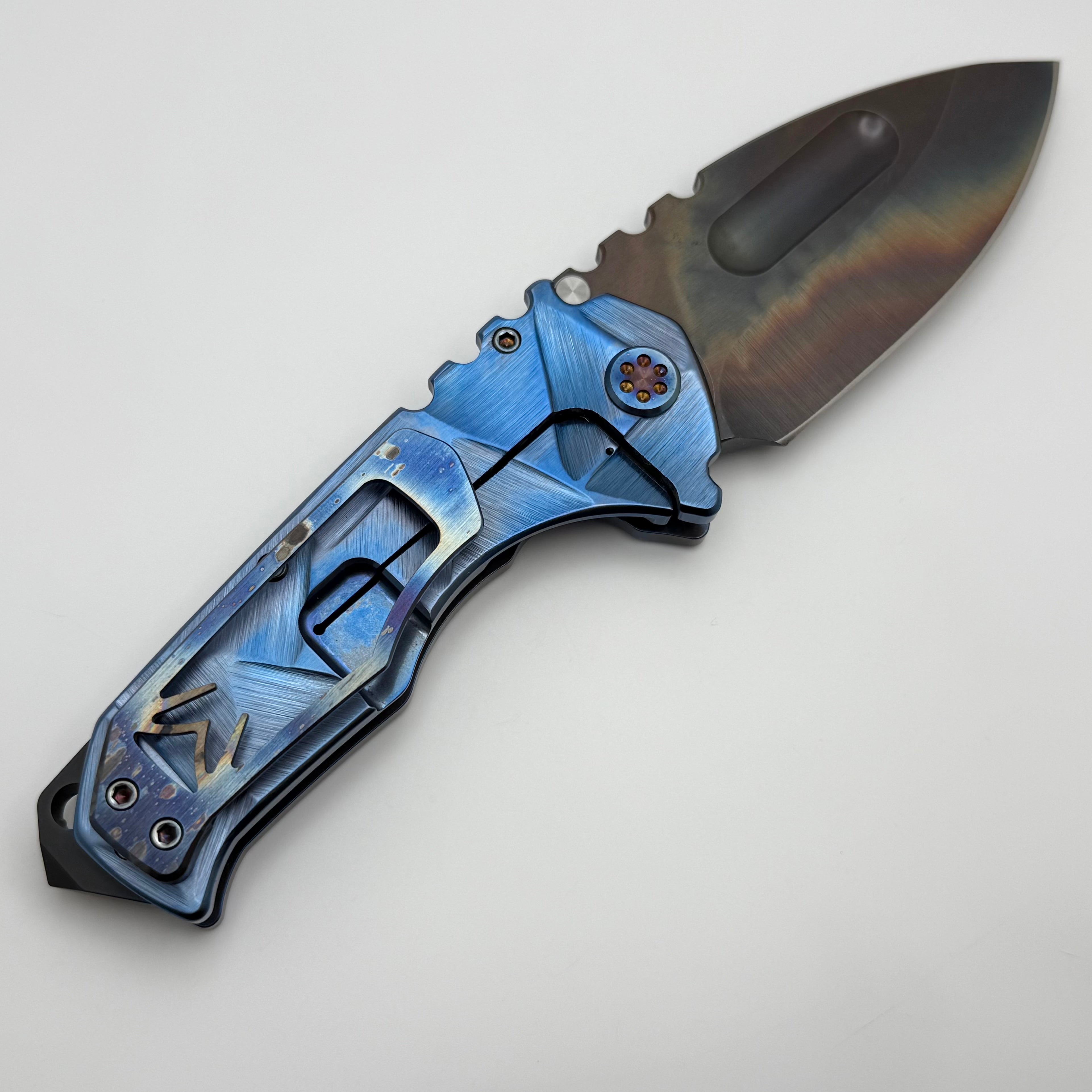 Medford Knife Praetorian TI Vulcan S35VN: Ultimate Tactical Folding Knife with Sculpted Handles & Flamed Hardware