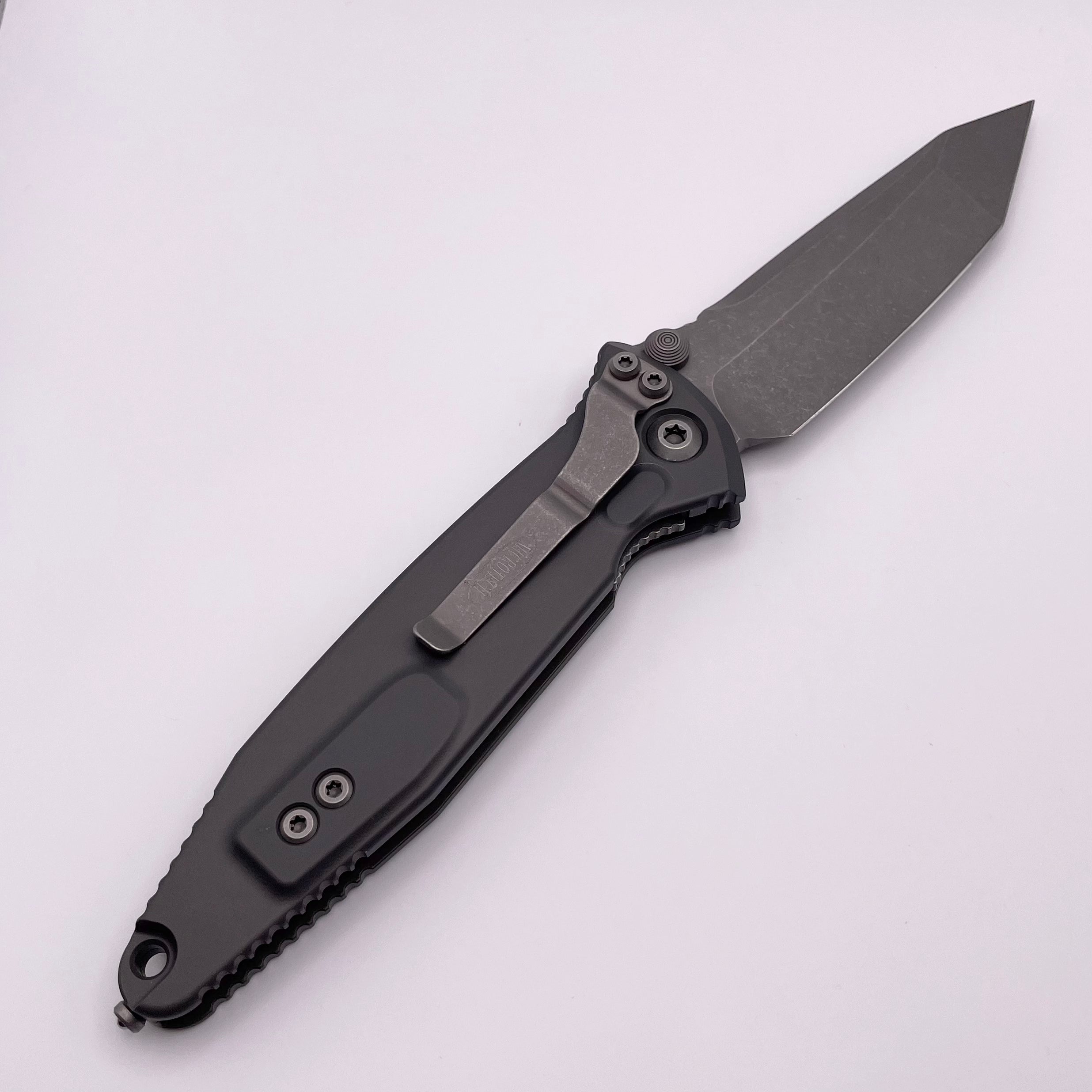 Premium Pre-Owned Microtech Socom Elite Tanto Edge Manual Tactical Knife - Apocalyptic Finish